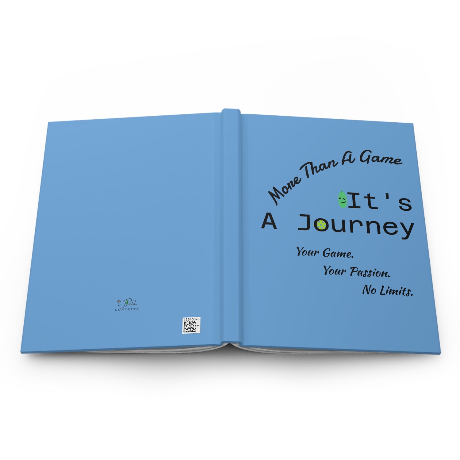 Pickleball Hardcover Journal Matte - 'More Than A Game It's A Journey' Design - Enthusiast Gift & Present