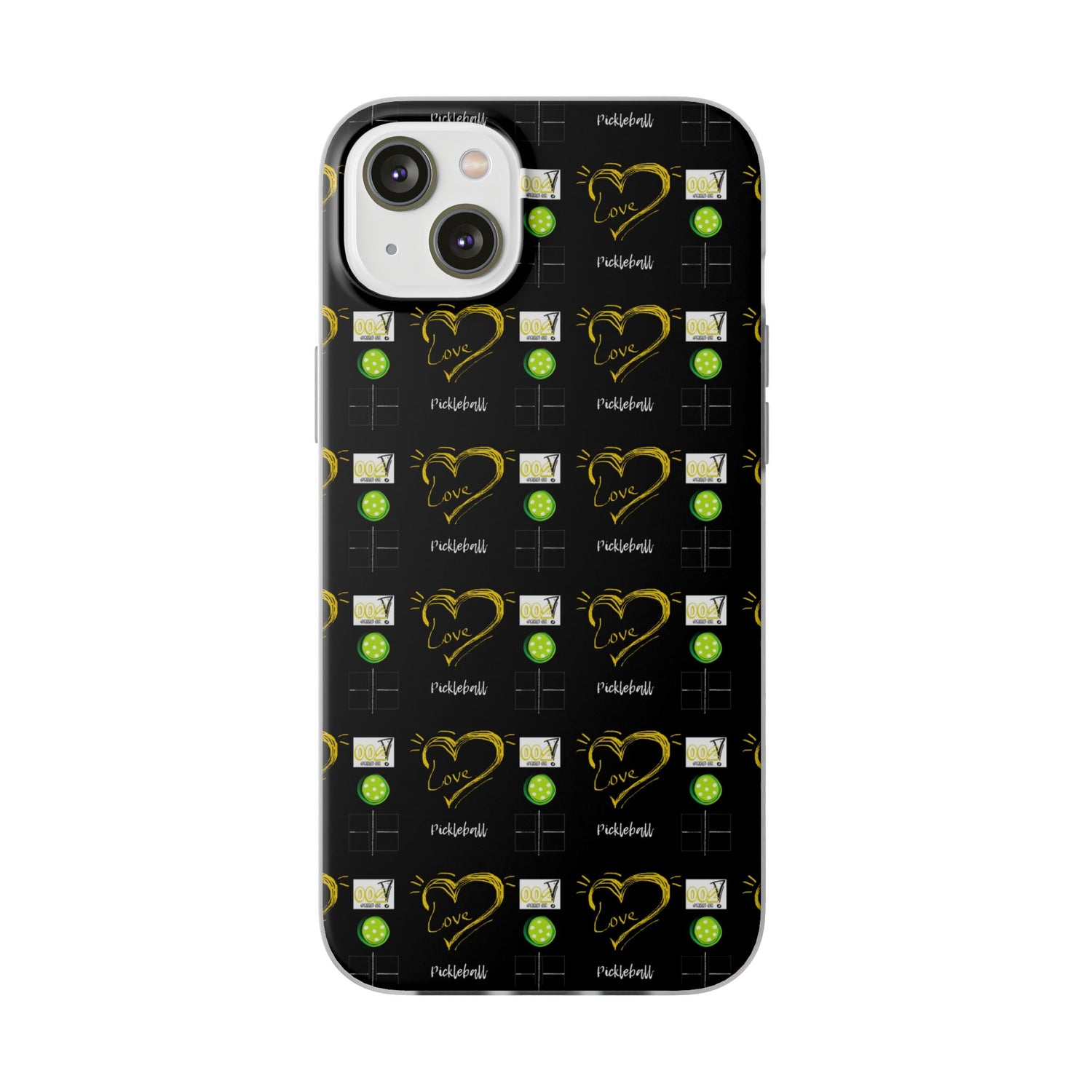 Pickleball Love Flexi iPhone Case - Stylish Phone Protection for Fashion-Forward Individuals