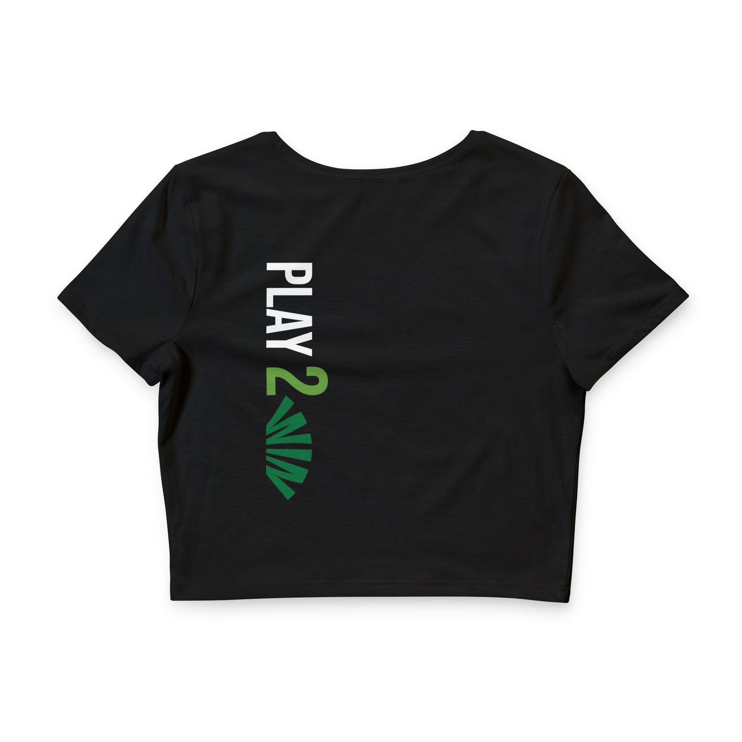 Women's Activewear Crop Top - Play 2 Win Design #2 - Women's Pickleball Apparel