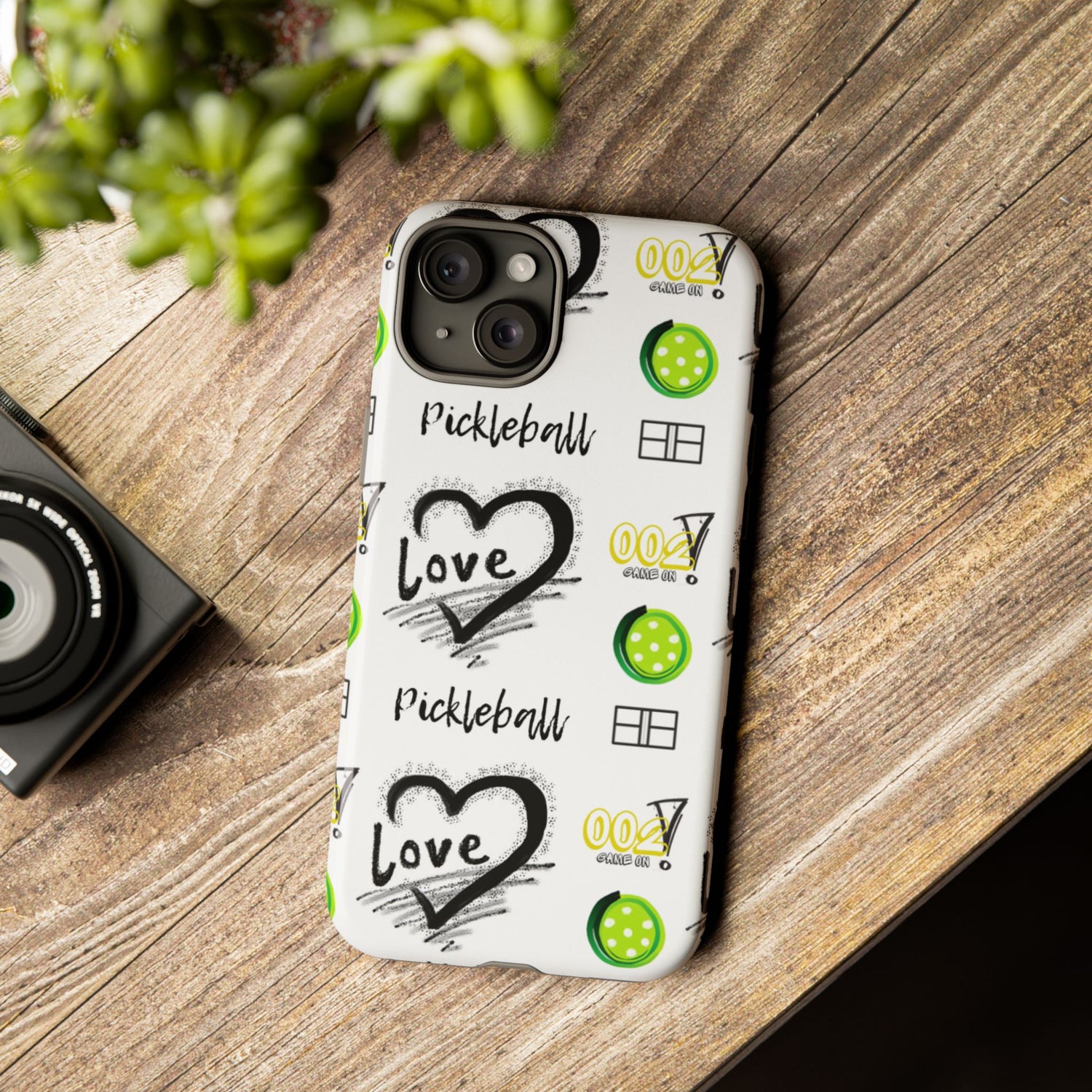 Pickleball Love Tough iPhone Case - Fun & Durable Sport Accessory