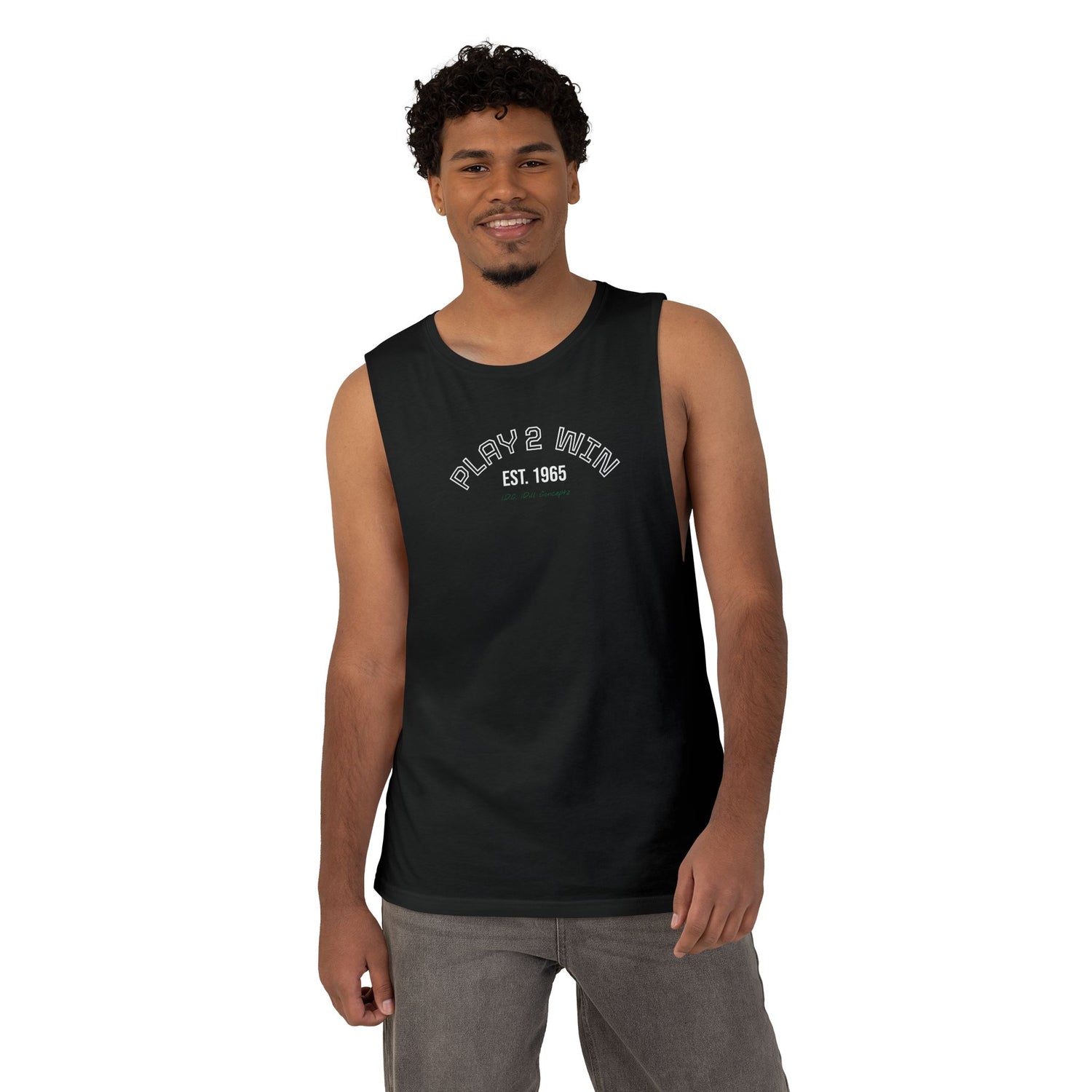 Men's Tank Top Apparel - Pickleball Play 2 Win Design