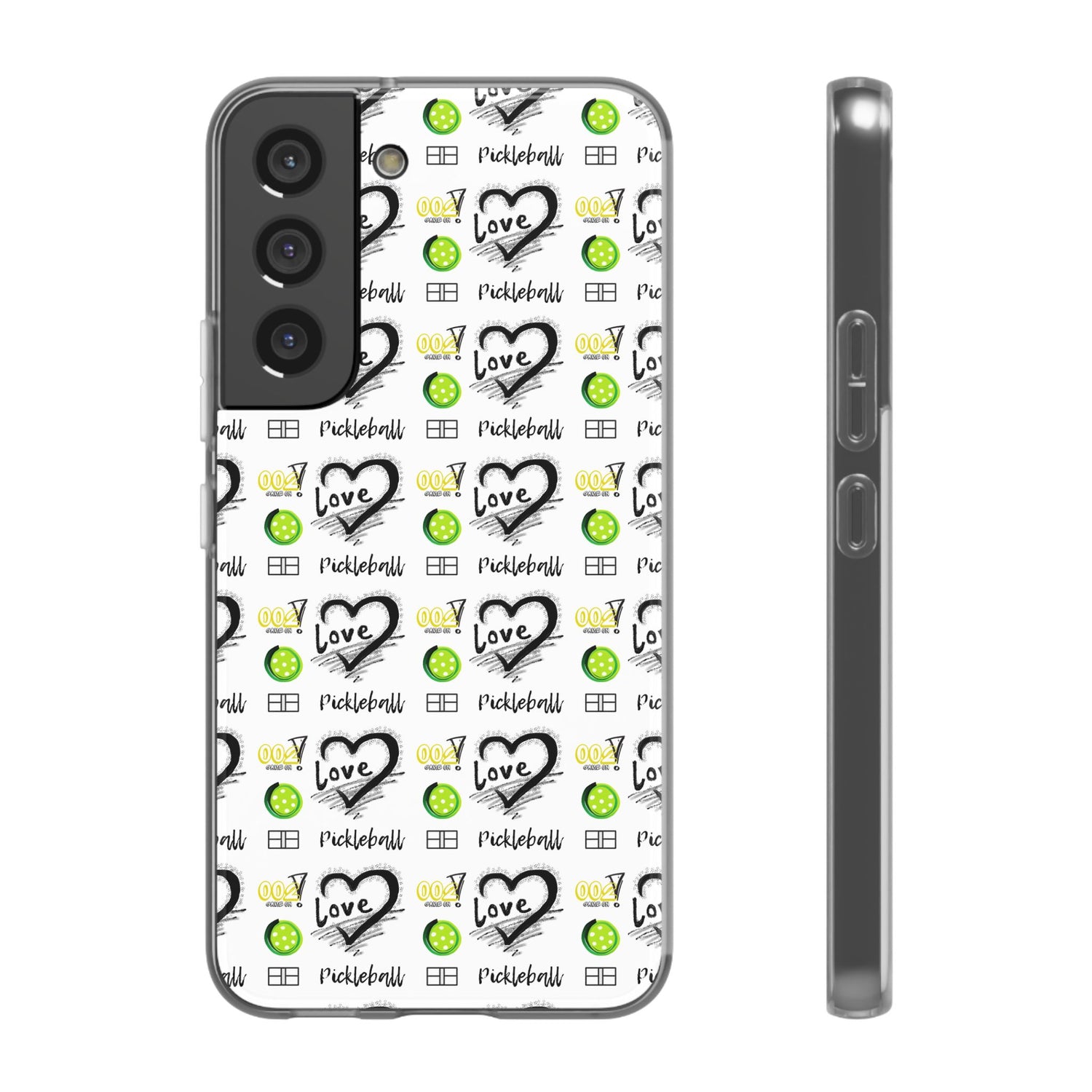 Pickleball Love Flexi Android Samsung Phone Case - Stylish Phone Protection for Fashion-Forward Individuals