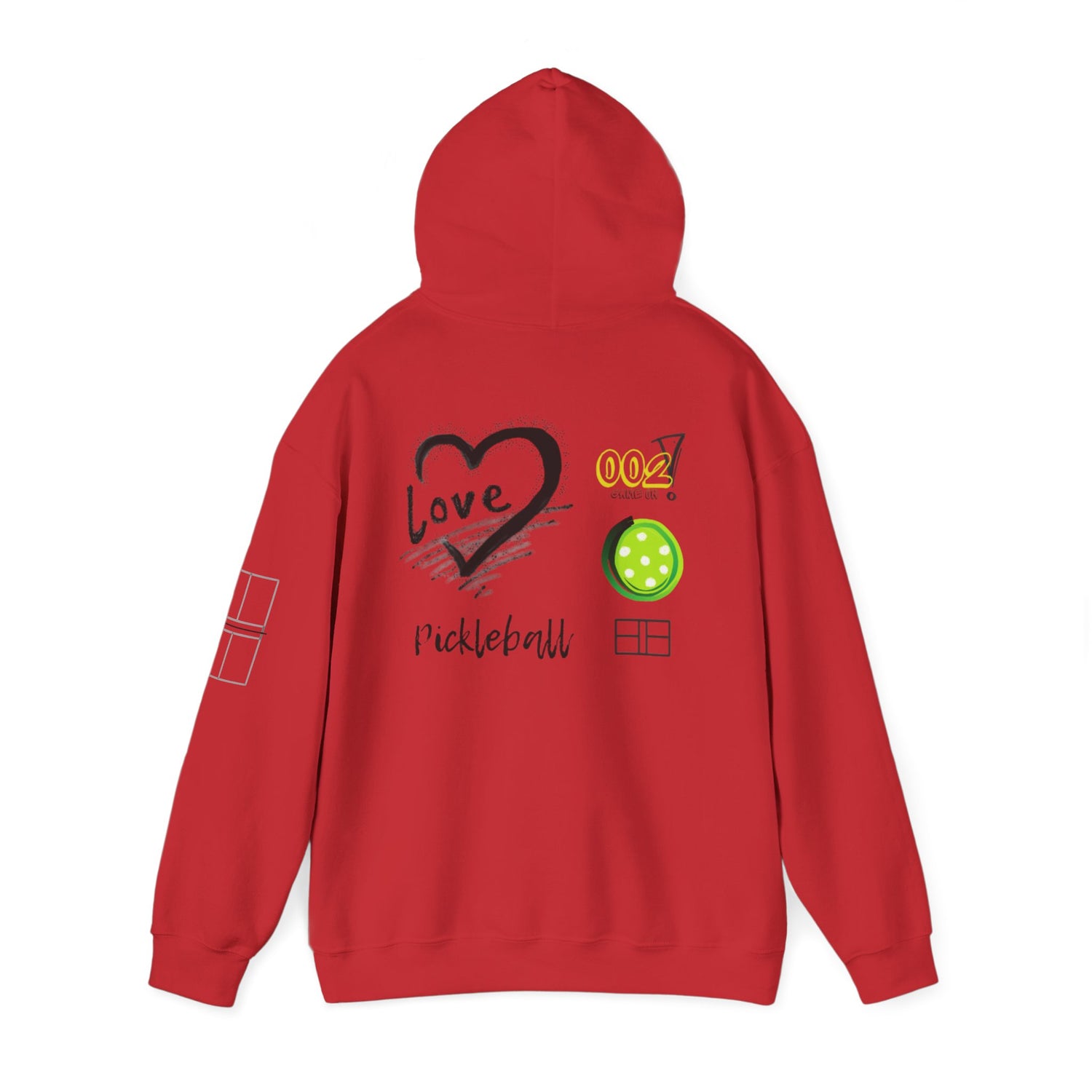 Unisex Pickleball Hoodie Sweatshirt Apparel - LOVE Pickleball