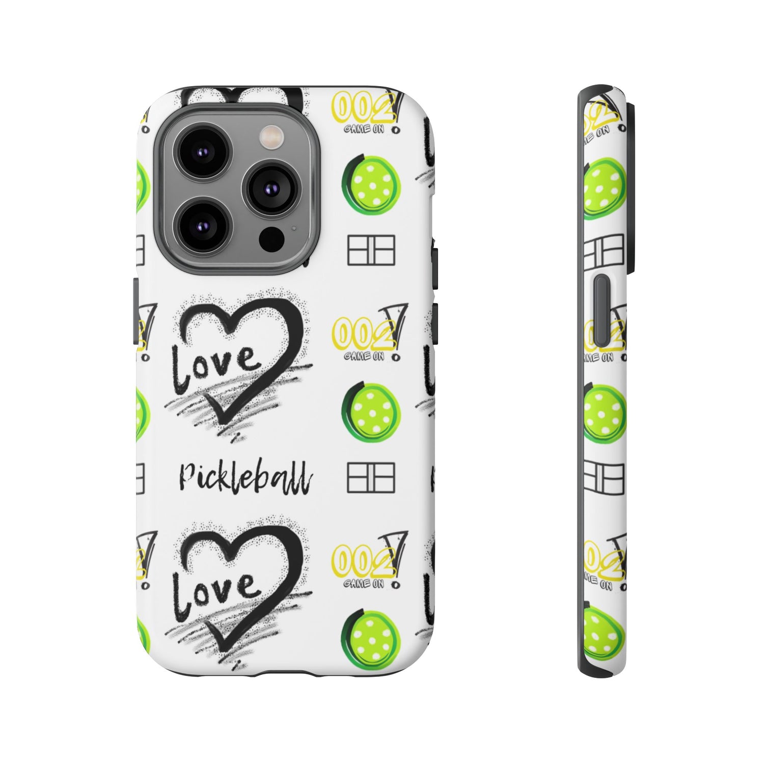 Pickleball Love Tough iPhone Case - Fun & Durable Sport Accessory