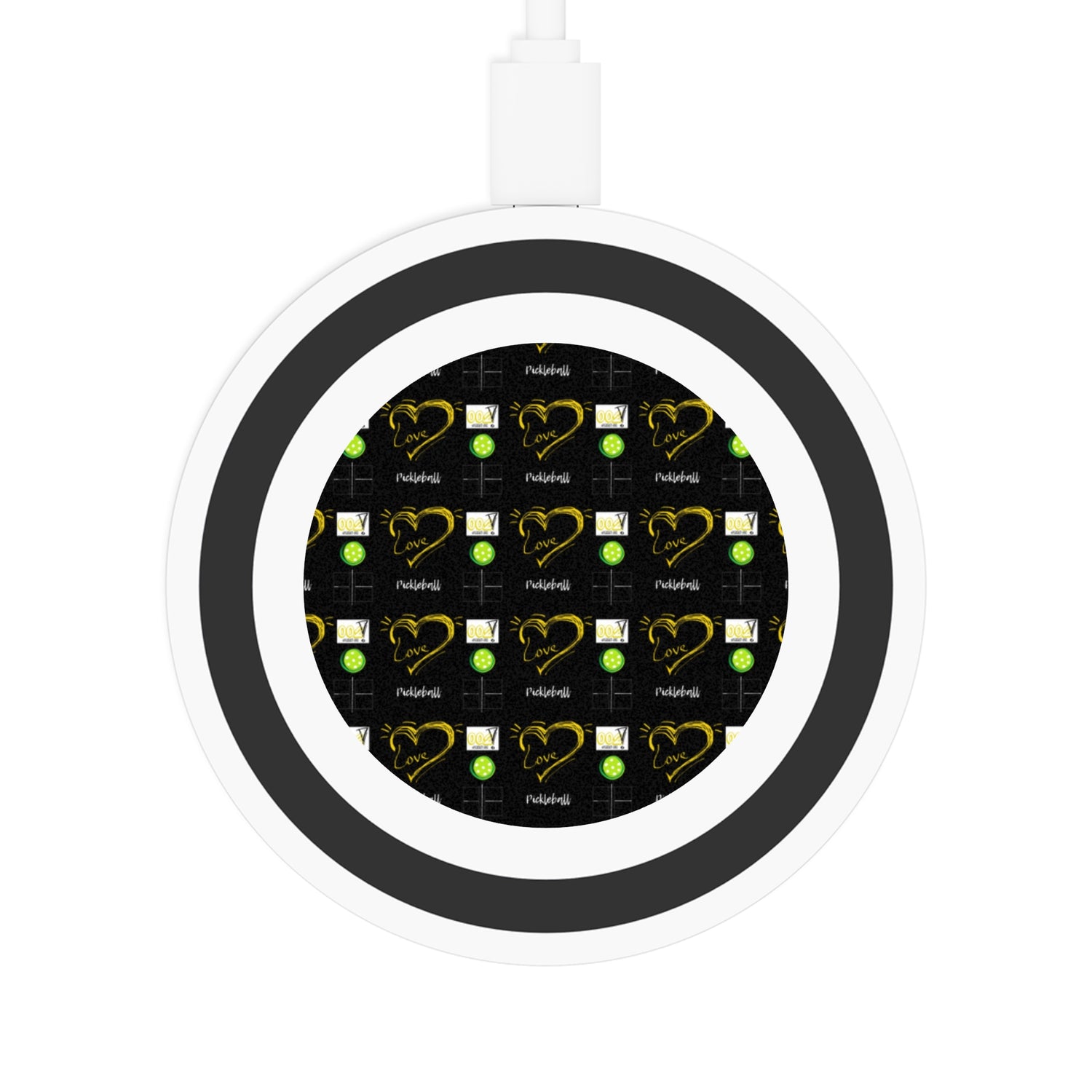 Wireless Charging Pad - LOVE Pickleball Design - Tech Accessory Gift