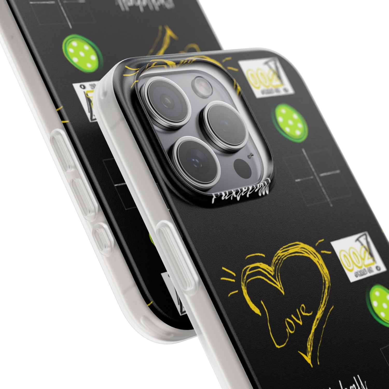 Pickleball Love Flexi iPhone Case - Stylish Phone Protection for Fashion-Forward Individuals