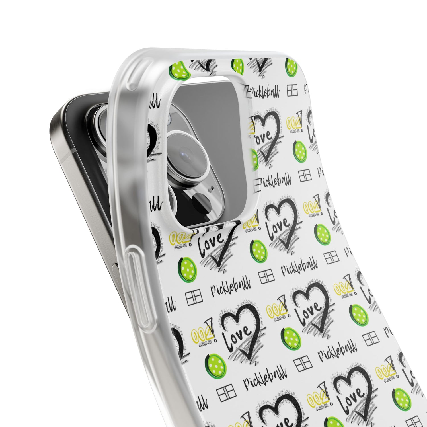Pickleball Love Flexi iPhone Case - Stylish Phone Protection for Fashion-Forward Individuals
