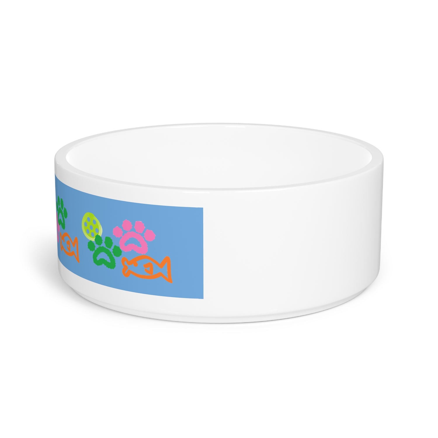Pet Bowl - Pickleball and Cat Paw Design - Unique Pet Gift