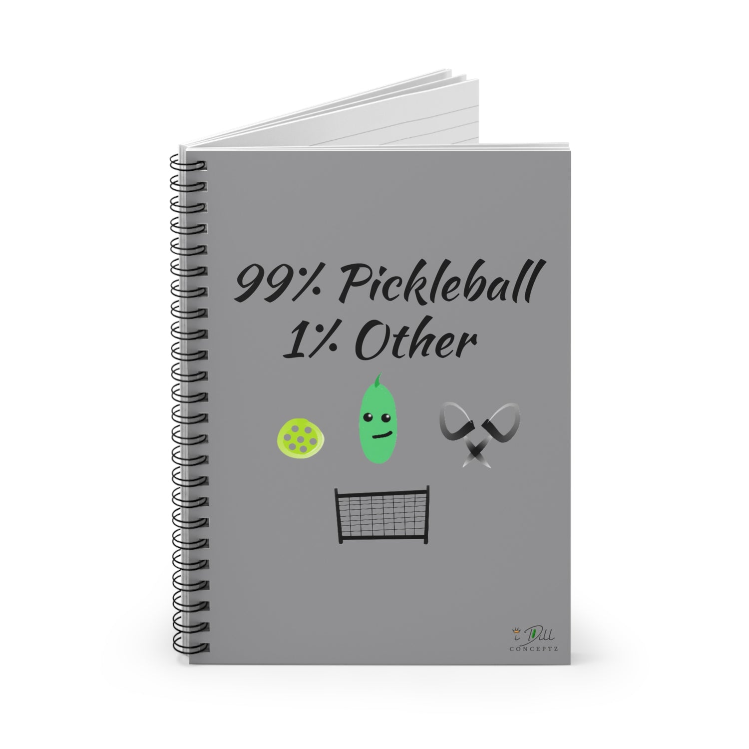 Pickleball Notebook - Ruled Line - '99% Pickleball 1% Other' Design