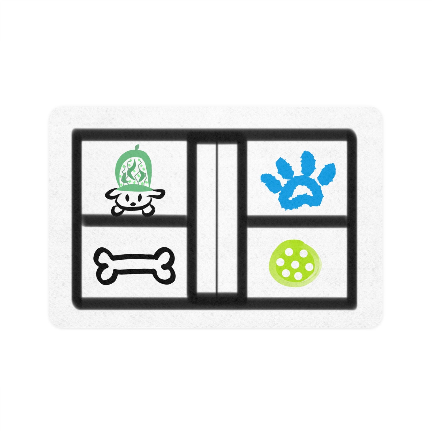 Pet Food Mat - Pickleball Dog Design