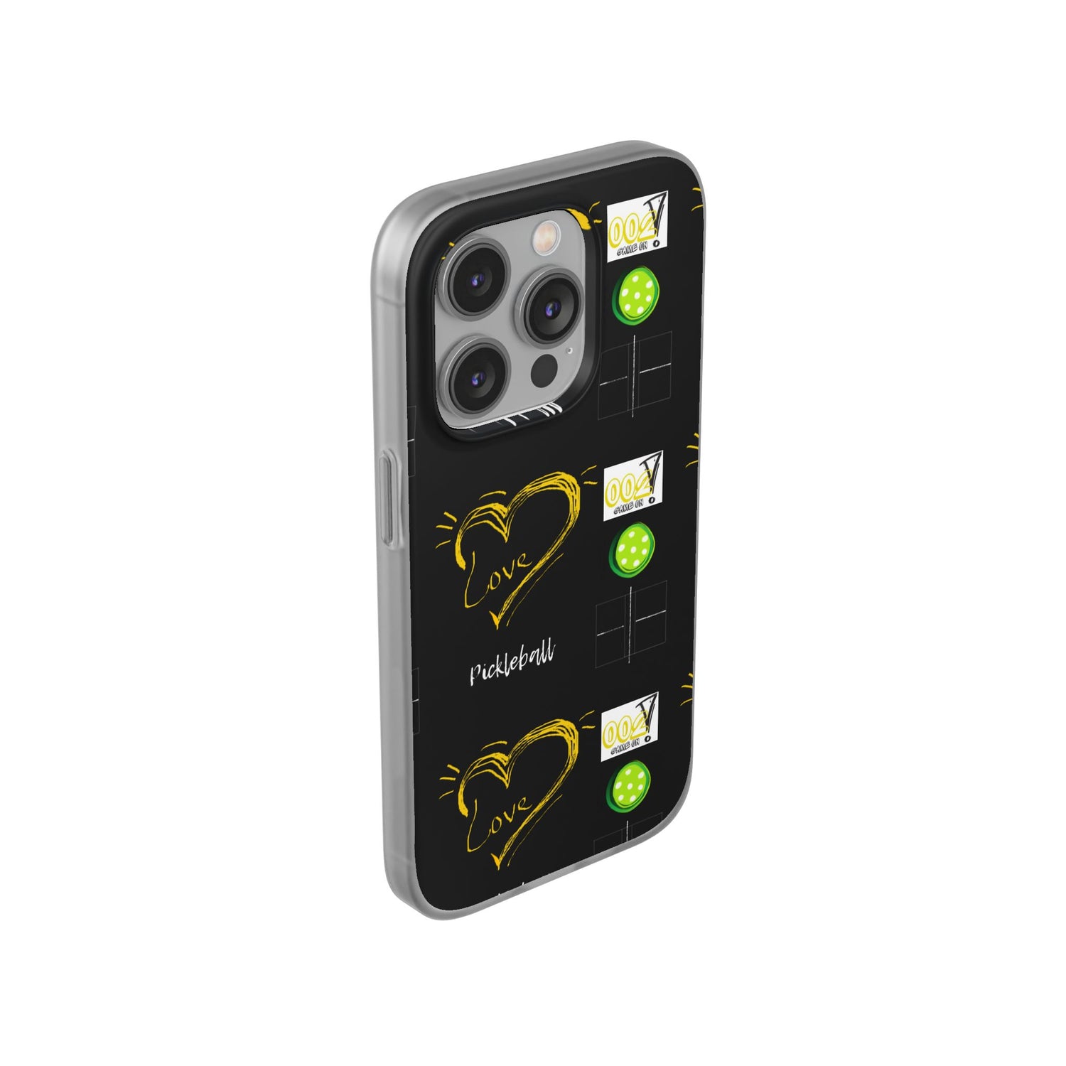Pickleball Love Flexi iPhone Case - Stylish Phone Protection for Fashion-Forward Individuals