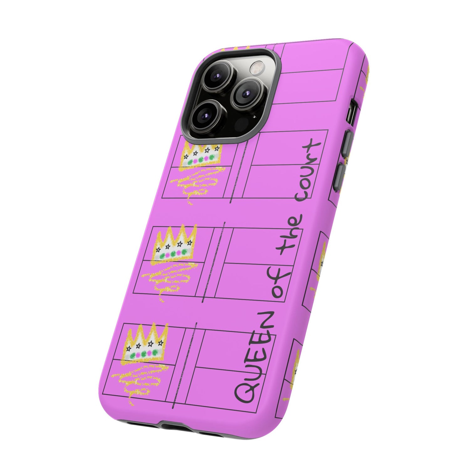 Pickleball Queen of the Court Pink Tough iPhone Case - Fun & Durable Sport Accessory