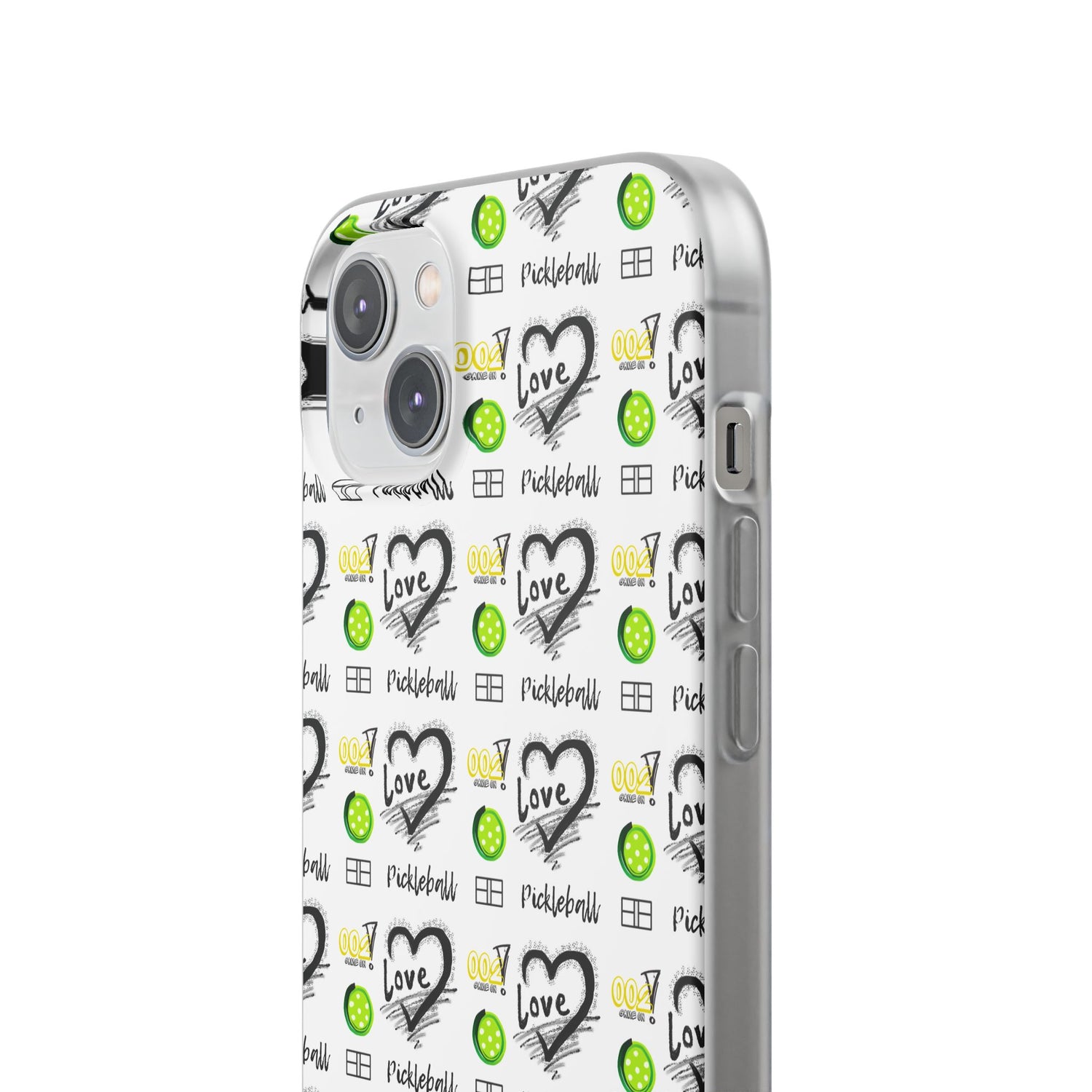Pickleball Love Flexi iPhone Case - Stylish Phone Protection for Fashion-Forward Individuals