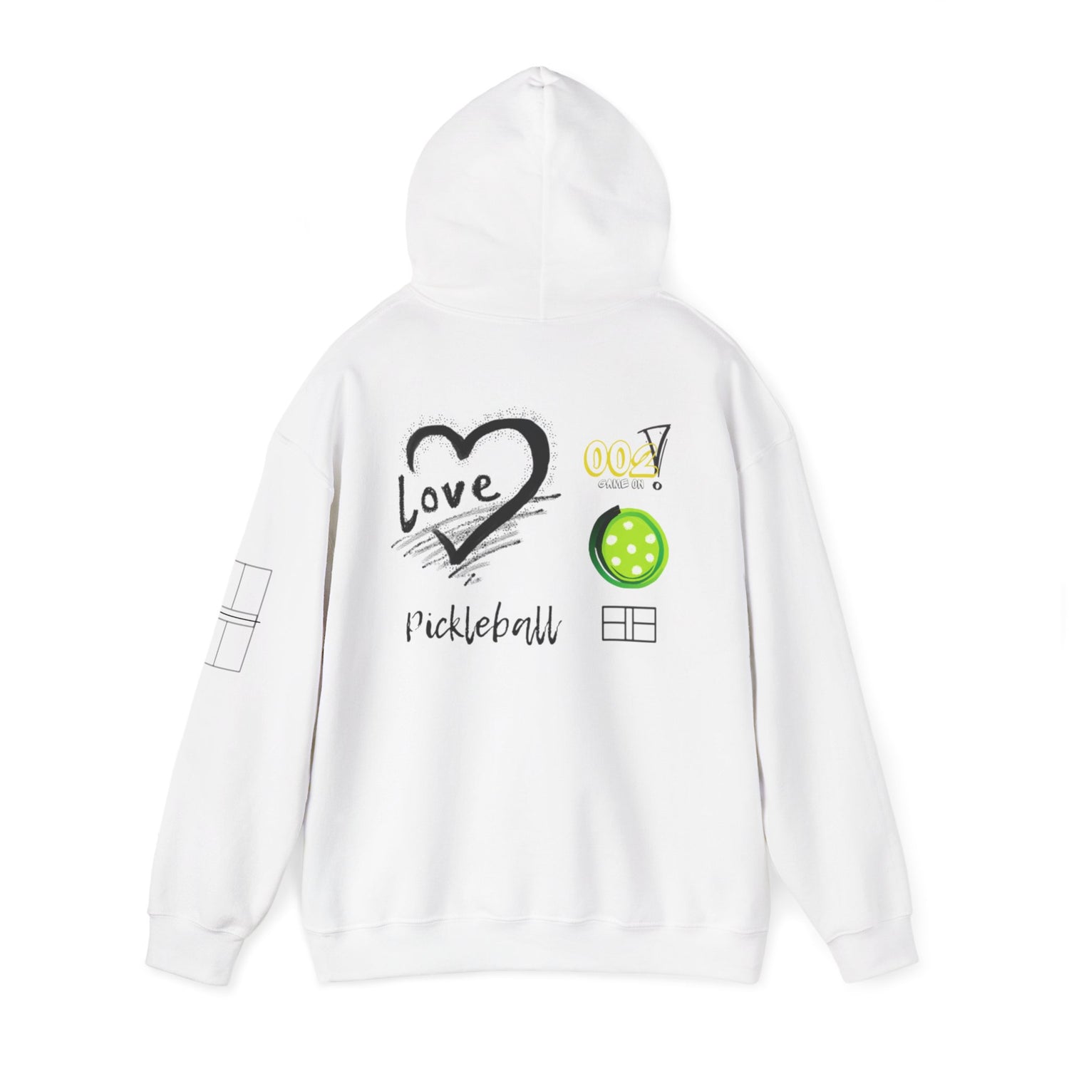 Unisex Pickleball Hoodie Sweatshirt Apparel - LOVE Pickleball