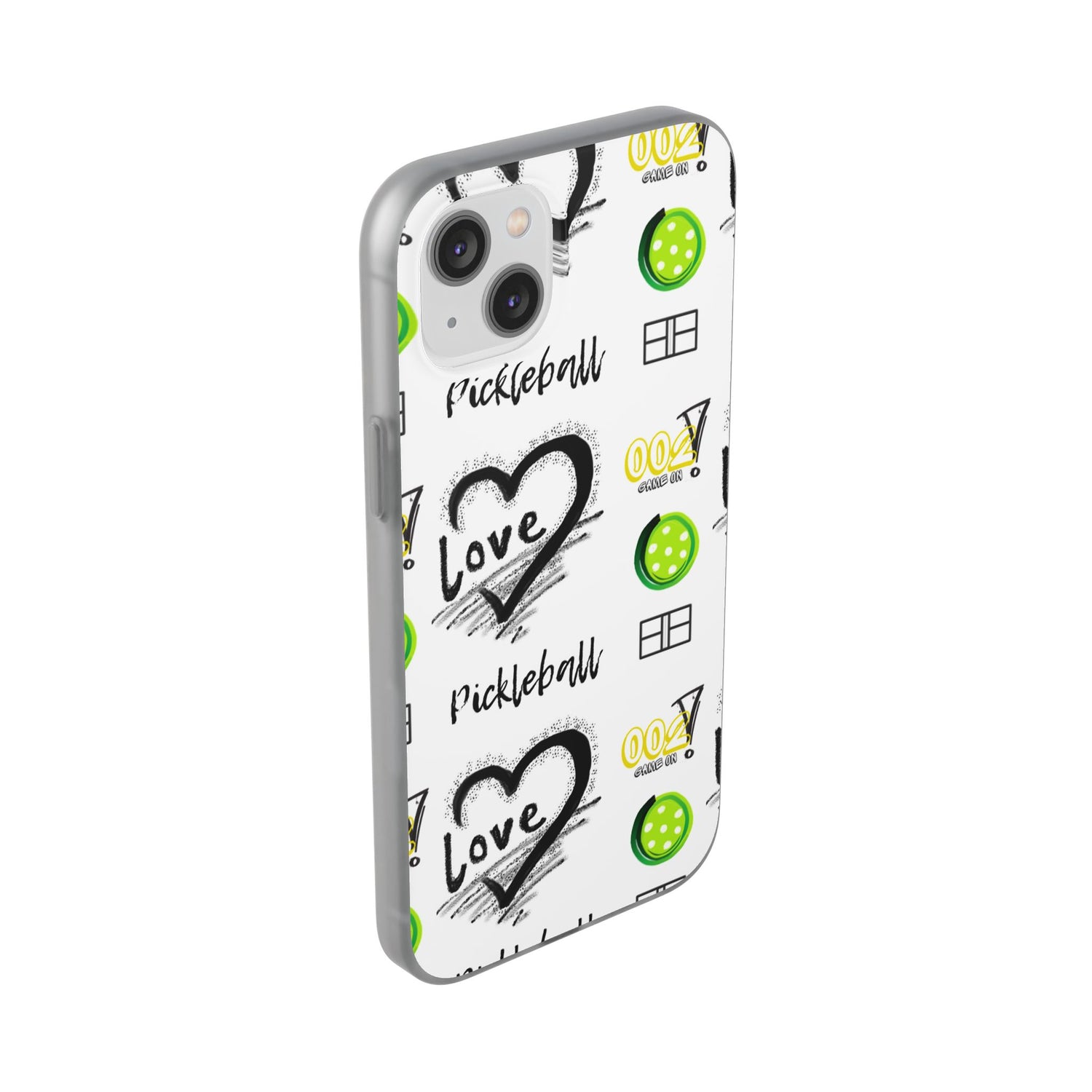 Pickleball Love Flexi iPhone Case - Stylish Phone Protection for Fashion-Forward Individuals
