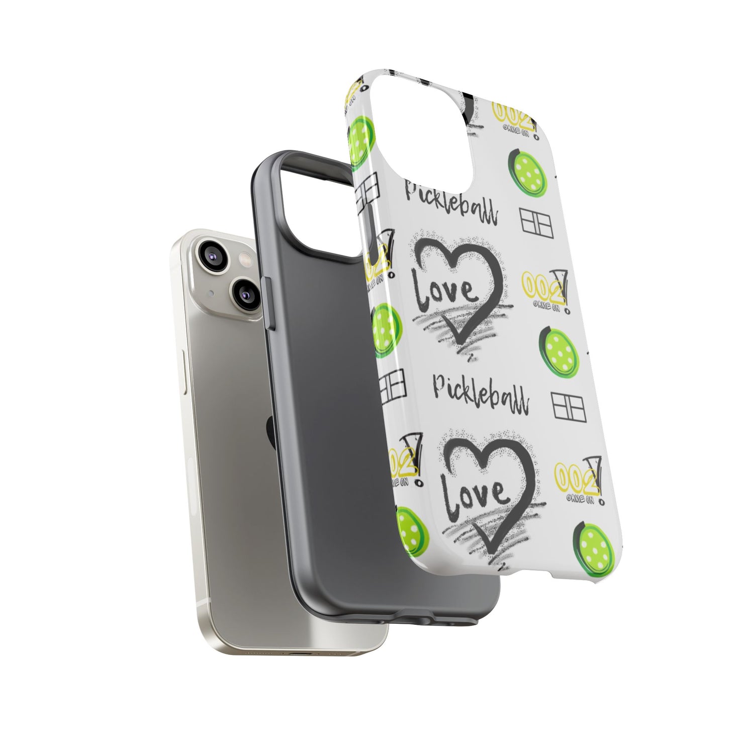 Pickleball Love Tough iPhone Case - Fun & Durable Sport Accessory