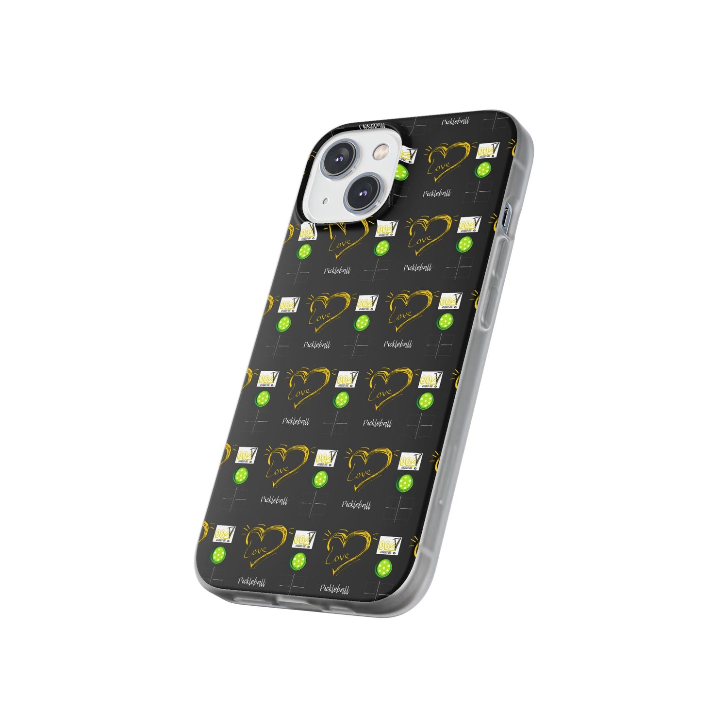 Pickleball Love Flexi iPhone Case - Stylish Phone Protection for Fashion-Forward Individuals