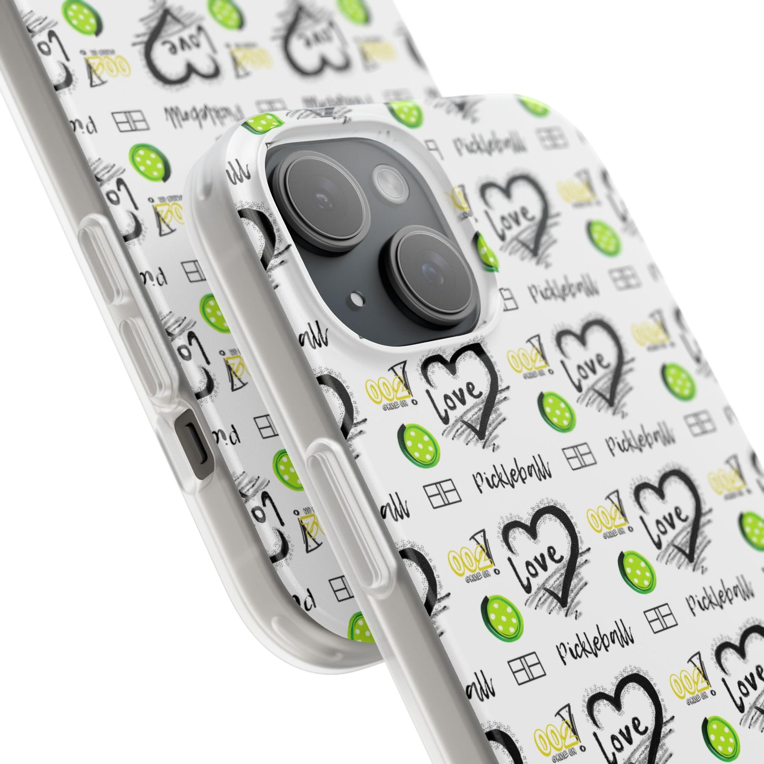 Pickleball Love Flexi iPhone Case - Stylish Phone Protection for Fashion-Forward Individuals