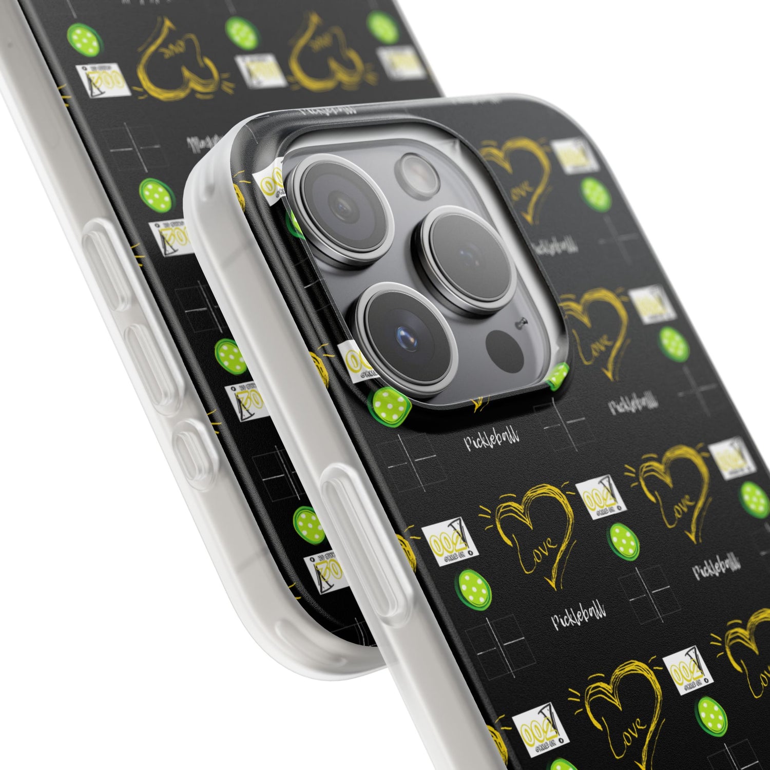 Pickleball Love Flexi iPhone Case - Stylish Phone Protection for Fashion-Forward Individuals