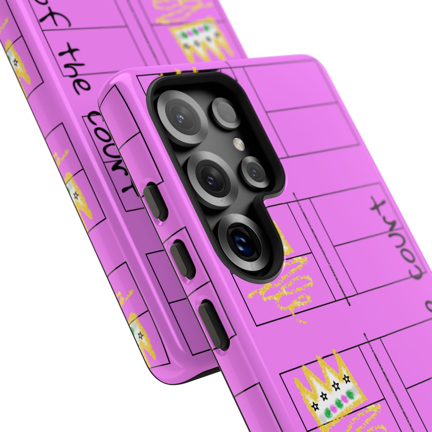 Pickleball Queen of the Court Pink Tough Android Samsung Phone Case - Fun & Durable Sport Accessory