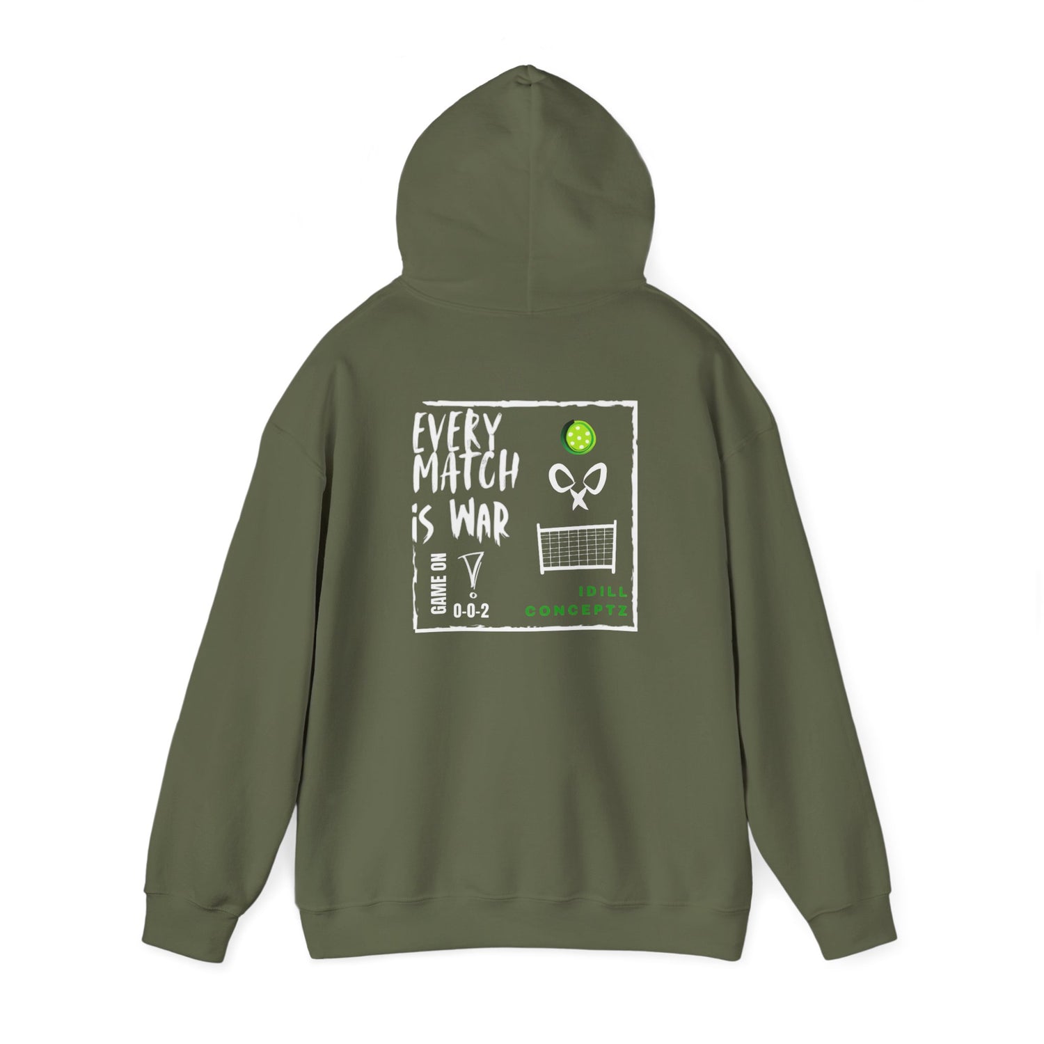 Men's Pickleball Hoodie - Every Match is War Design