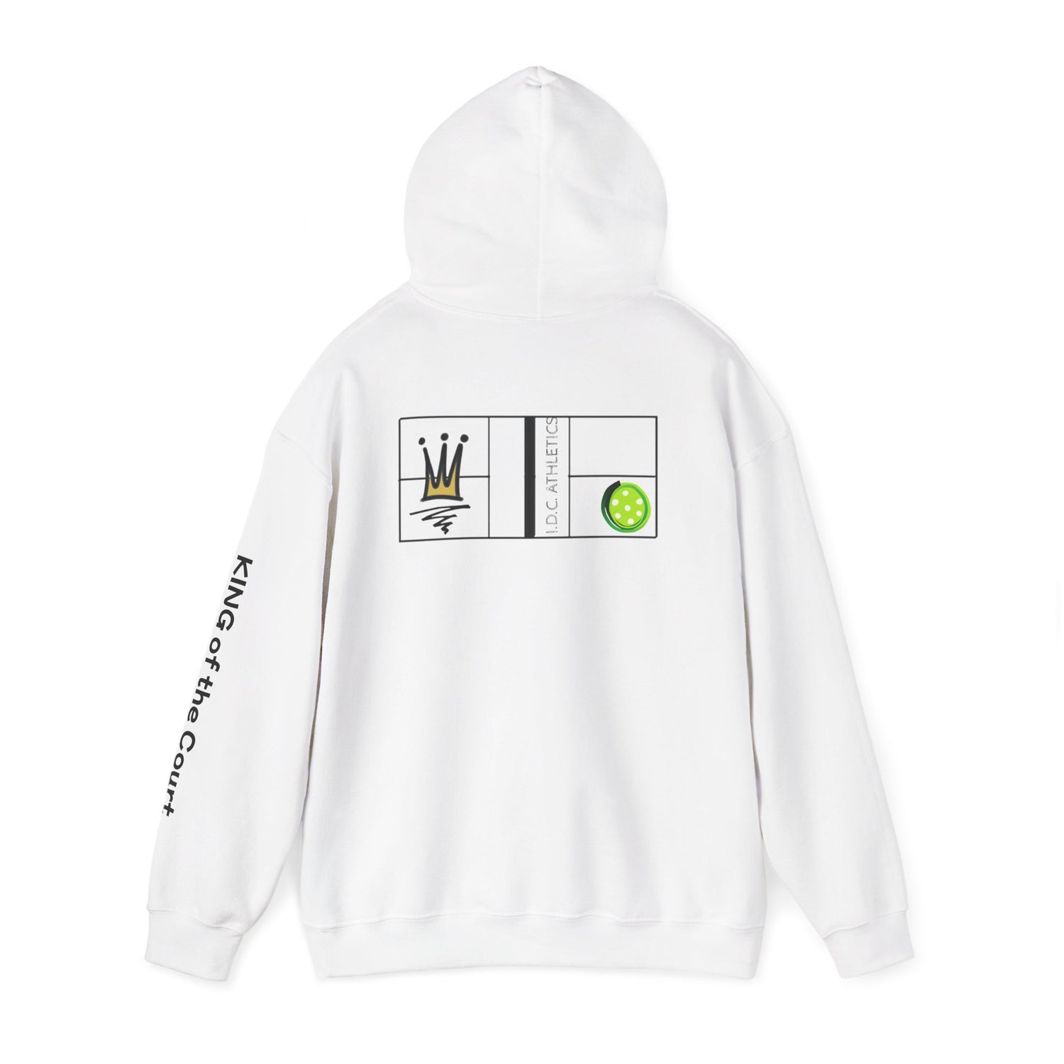 Pickleball Hoodie - King of the Court Design - Men's Sweatshirt