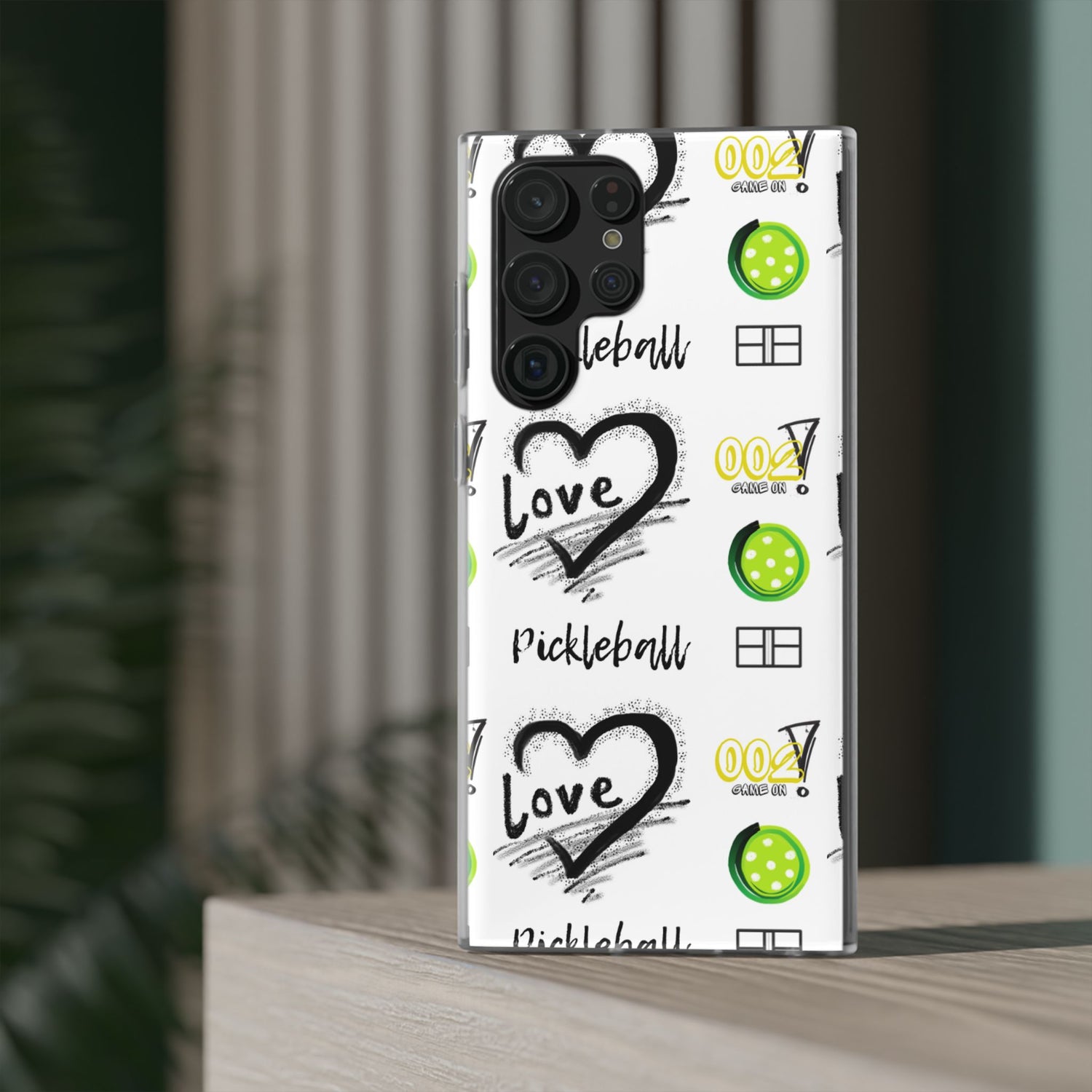 Pickleball Love Flexi Android Samsung Phone Case - Stylish Phone Protection for Fashion-Forward Individuals