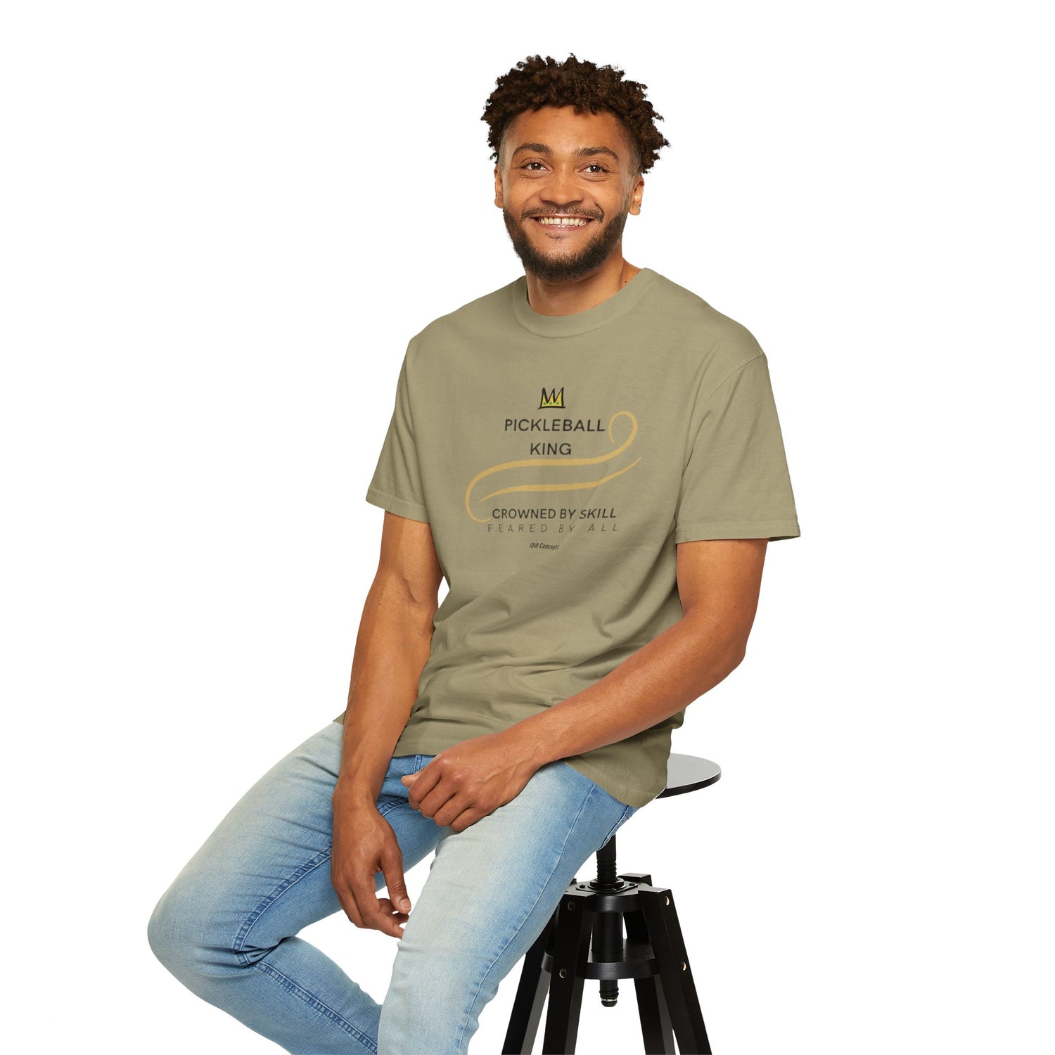 King of the Court Pickleball T-Shirt Apparel - Casual Graphic Tee for Men - Sports Lovers