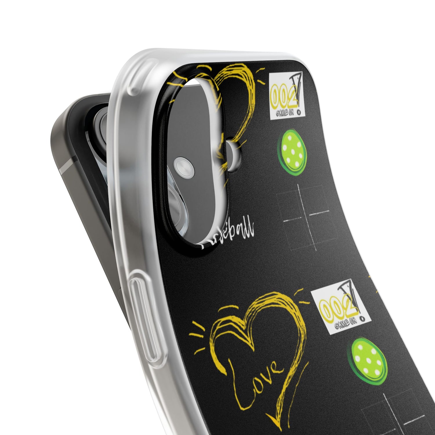 Pickleball Love Flexi iPhone Case - Stylish Phone Protection for Fashion-Forward Individuals