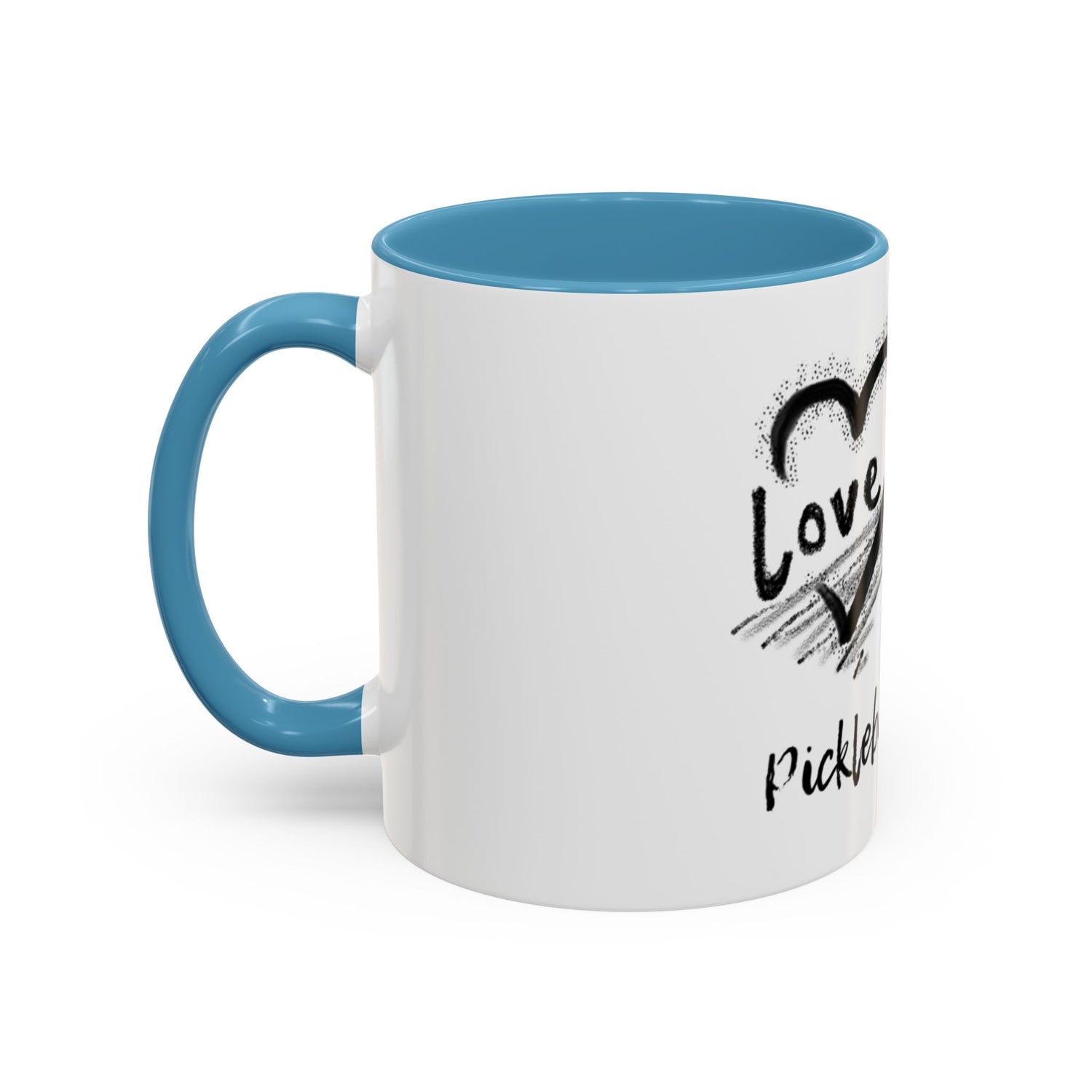 Pickleball Love Accent Coffee Mug - Fun Sports Gift (11oz & 15oz)