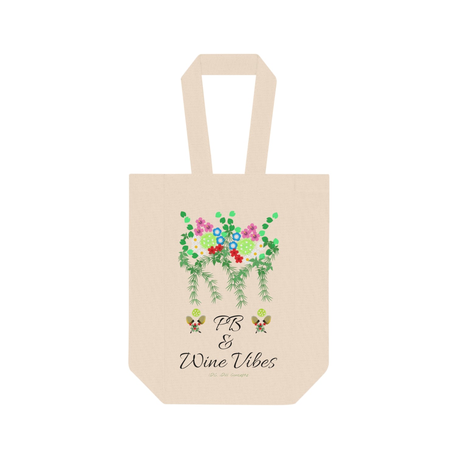Pickleball Wine Tote Bag