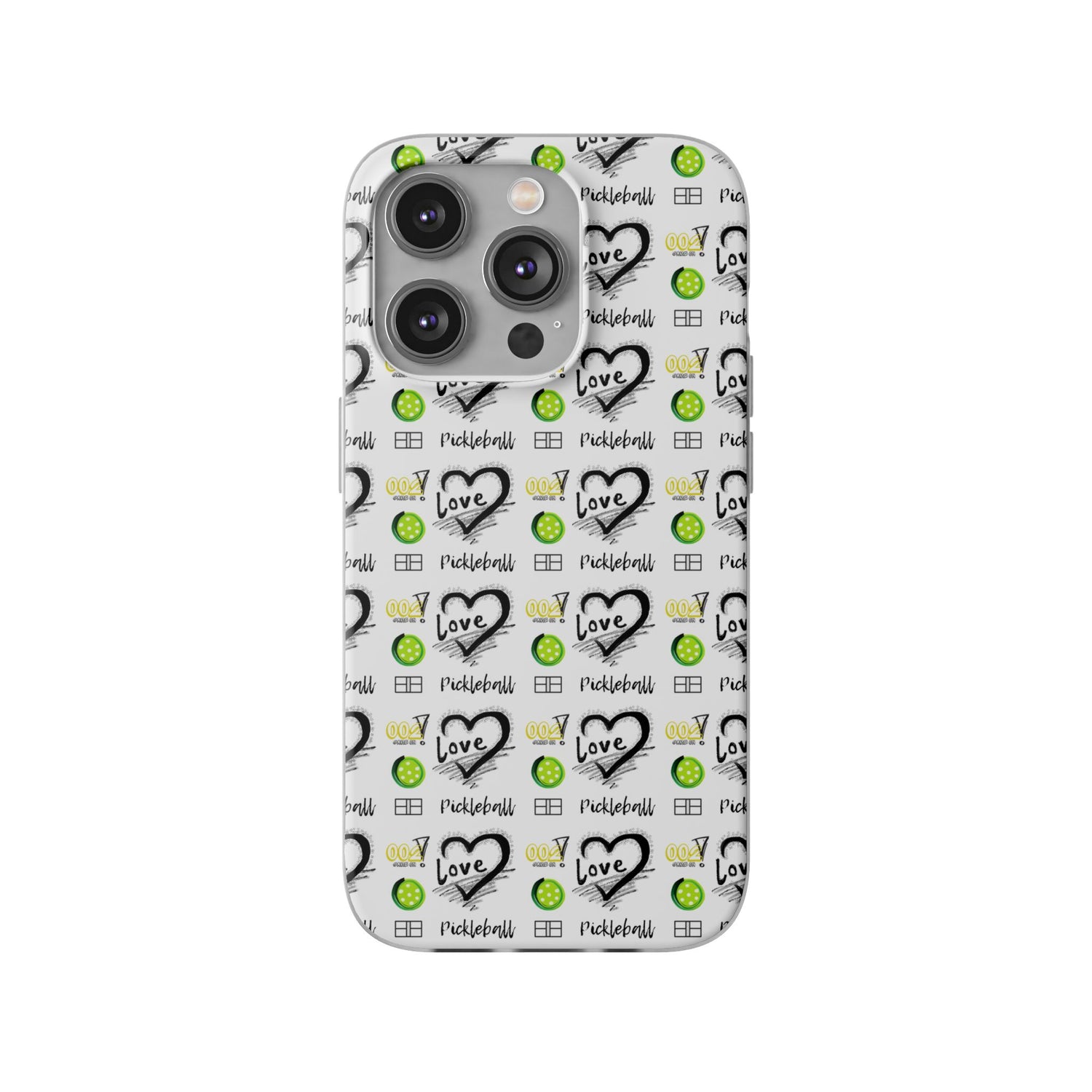 Pickleball Love Flexi iPhone Case - Stylish Phone Protection for Fashion-Forward Individuals