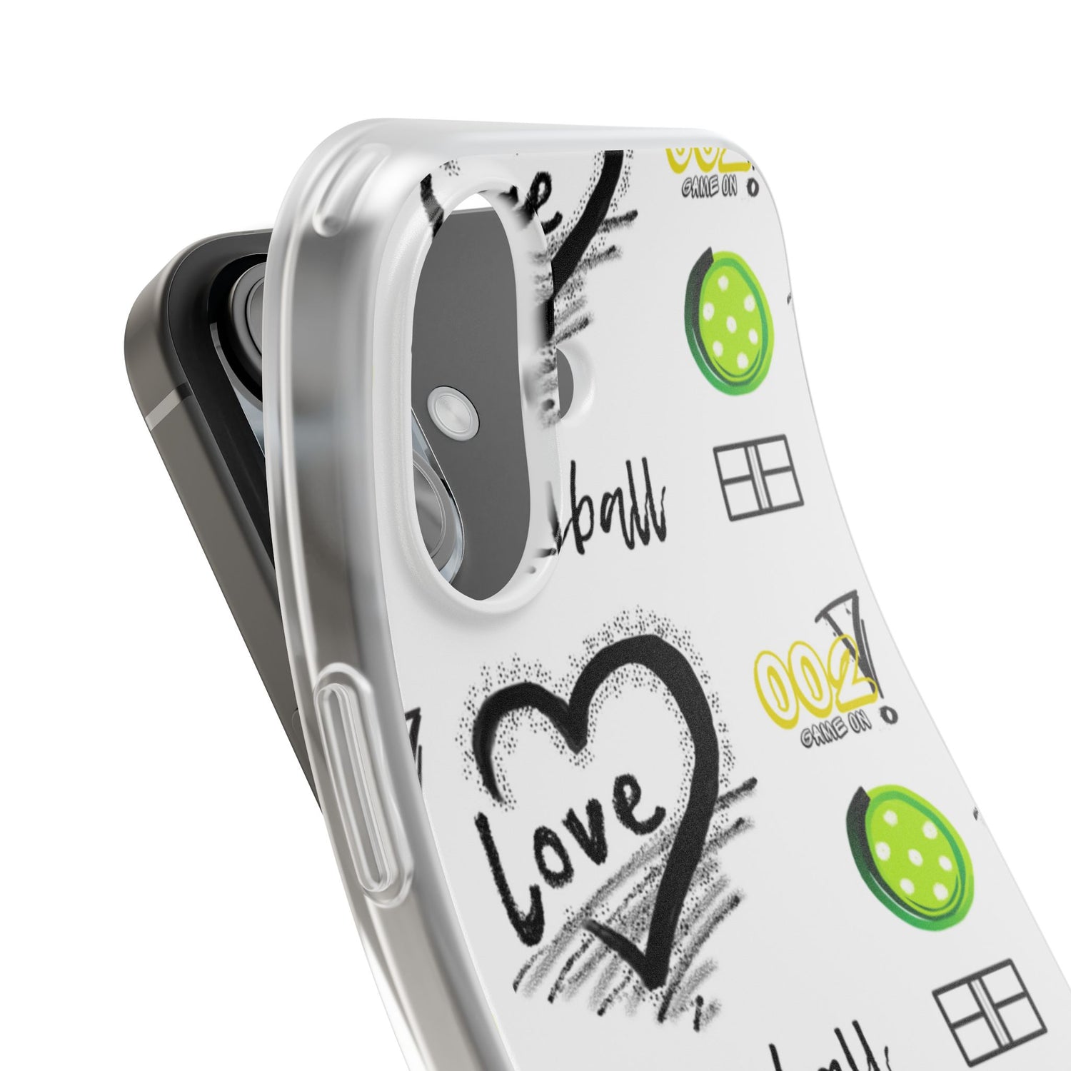 Pickleball Love Flexi iPhone Case - Stylish Phone Protection for Fashion-Forward Individuals