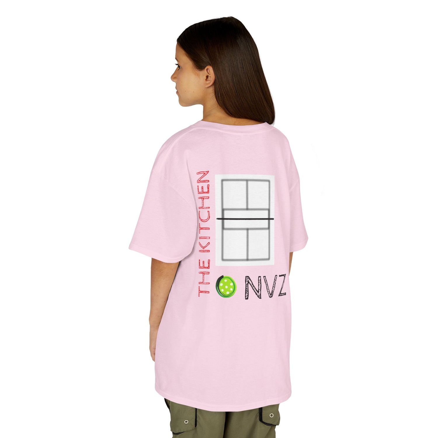Kids NVZ Kitchen Pickleball Tee - Fun & Sporty Cotton T-Shirt for Young Athletes