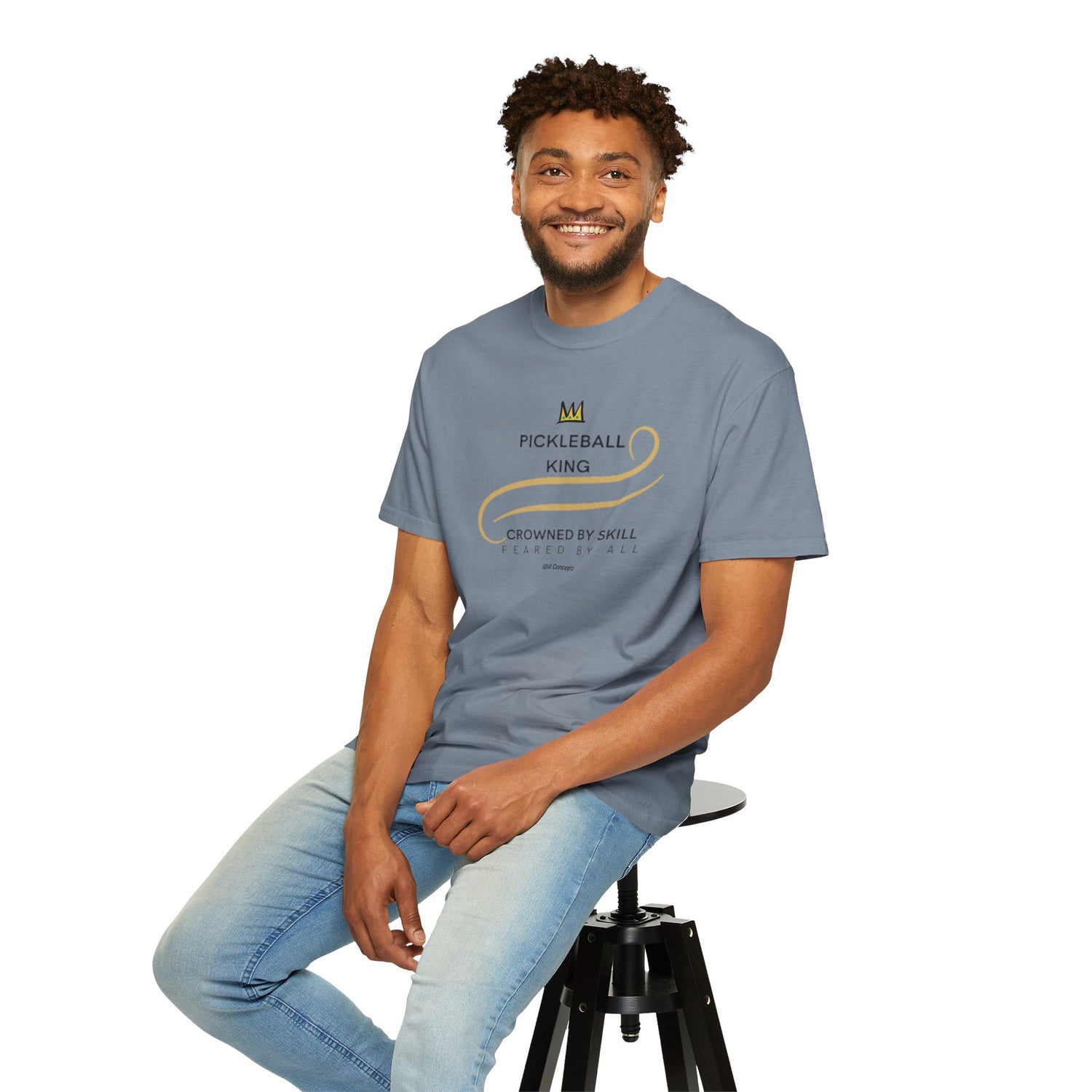 King of the Court Pickleball T-Shirt Apparel - Casual Graphic Tee for Men - Sports Lovers