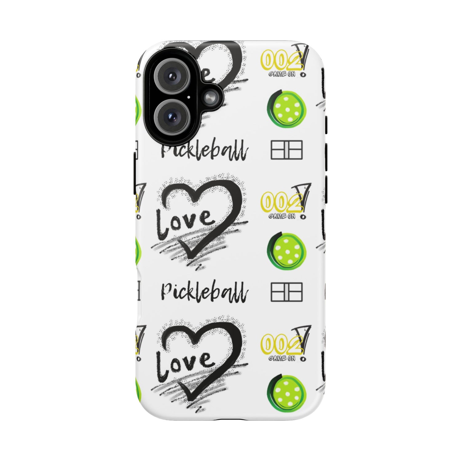 Pickleball Love Tough iPhone Case - Fun & Durable Sport Accessory