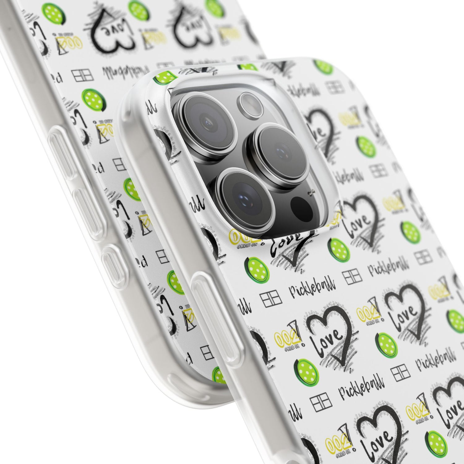 Pickleball Love Flexi iPhone Case - Stylish Phone Protection for Fashion-Forward Individuals
