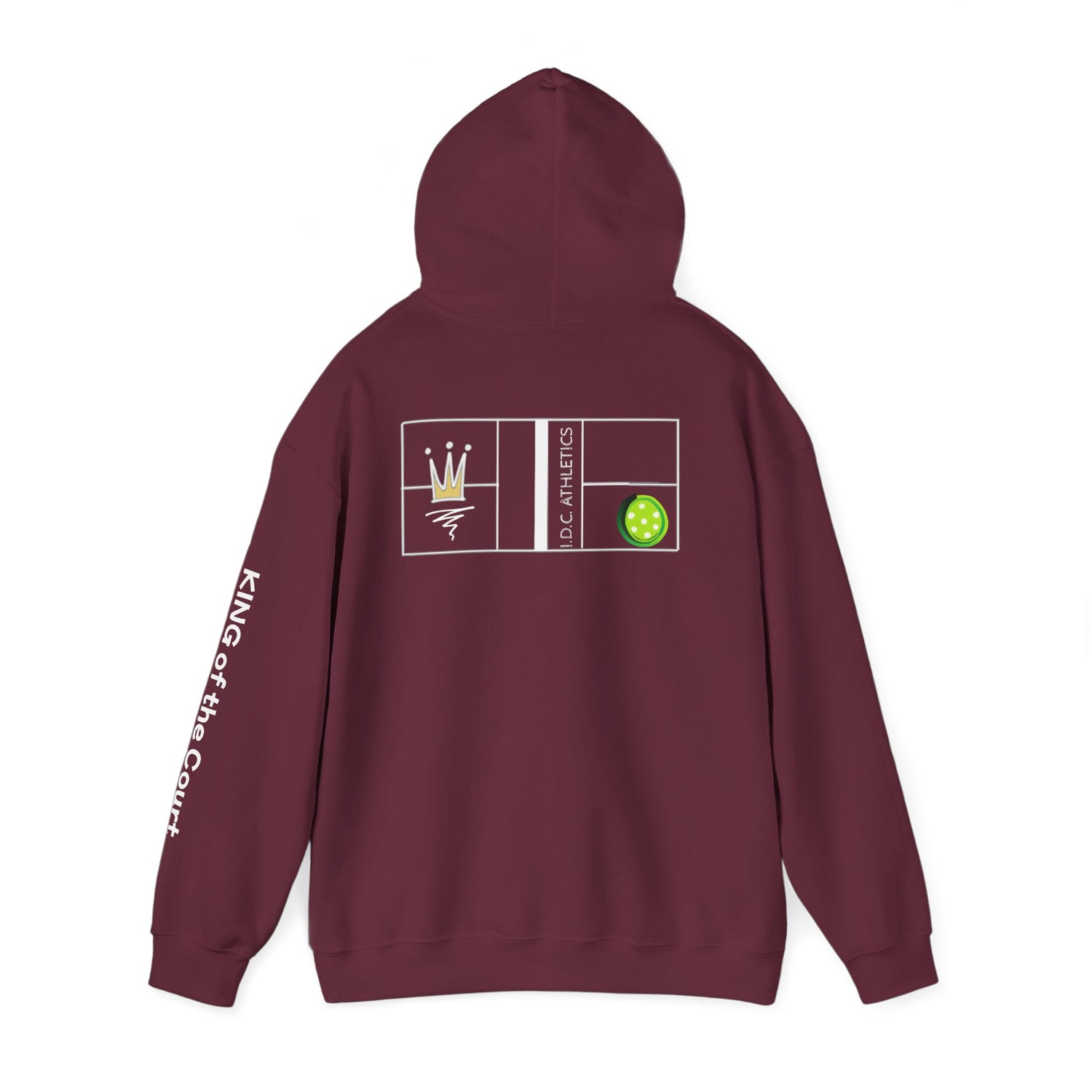 Pickleball Hoodie - King of the Court Design - Men's Sweatshirt