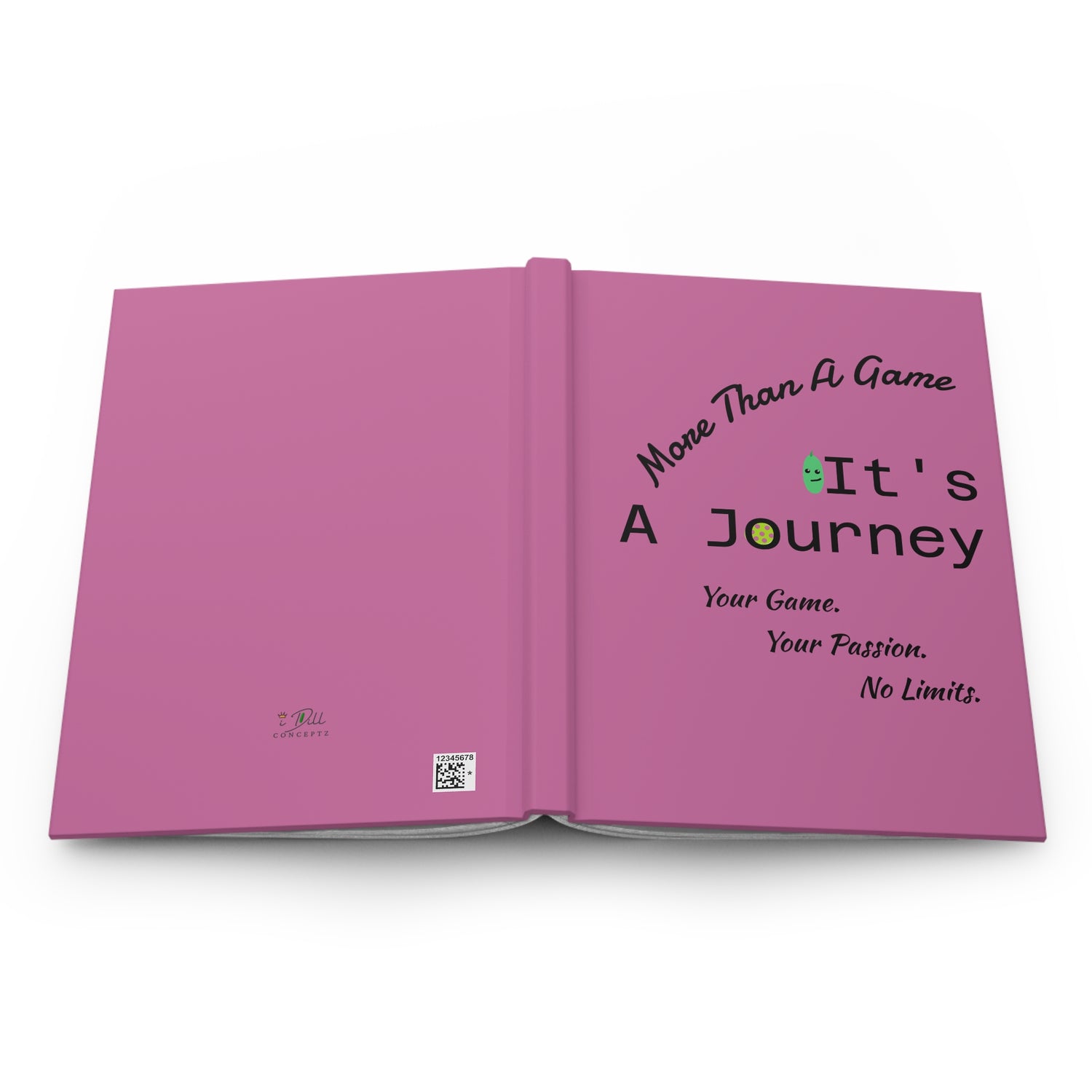Pickleball Hardcover Journal Matte - 'More Than A Game It's A Journey' Design - Enthusiast Gift & Present