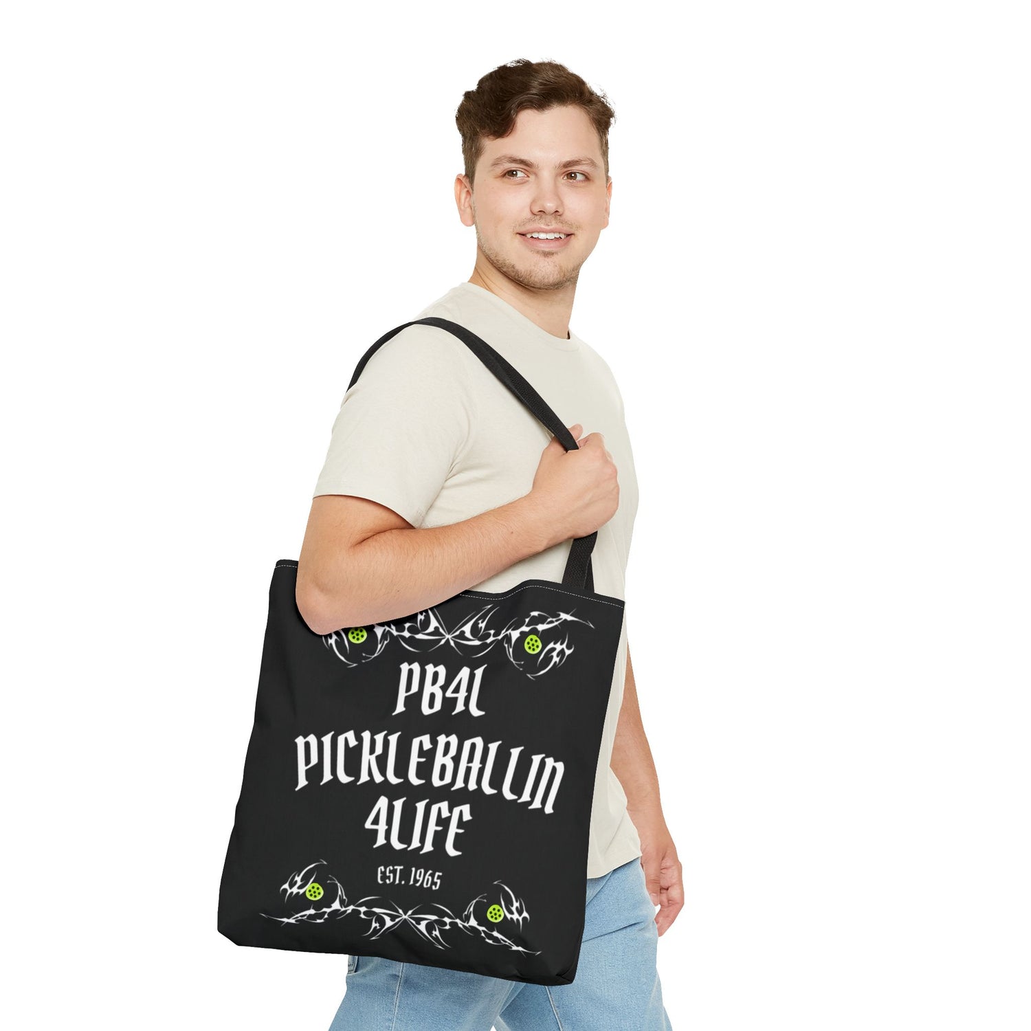Pickleball Tote Bag - 'PB4L' Design for Enthusiasts and Players