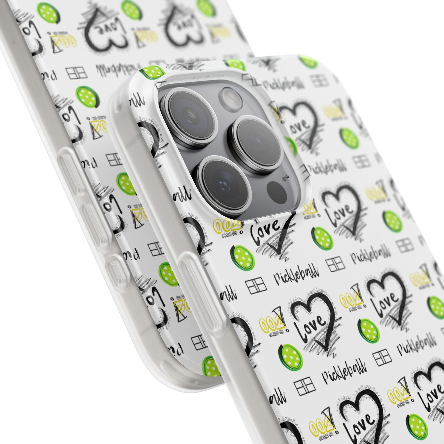Pickleball Love Flexi iPhone Case - Stylish Phone Protection for Fashion-Forward Individuals