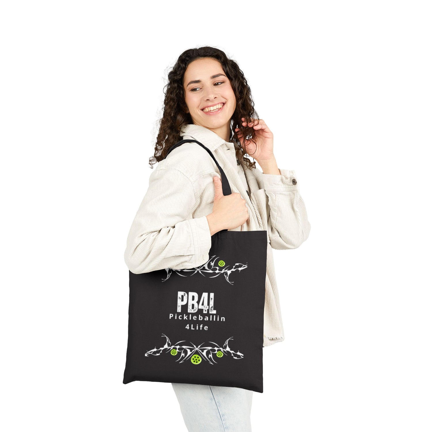 Pickleball Tote Bag - 'PB4L - Pickleballin 4Life' Design