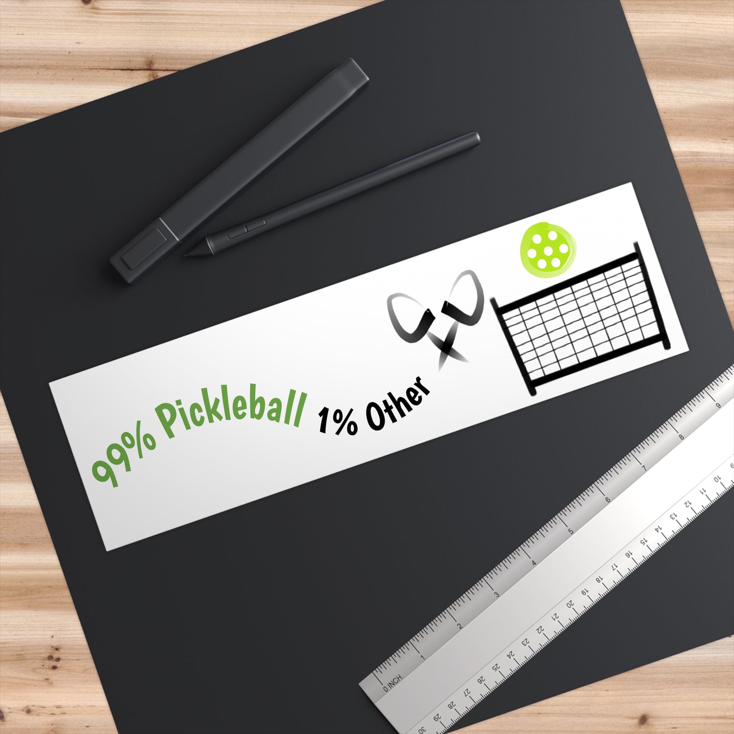 Pickleball Bumper Sticker - '99% Pickleball 1% Other' Design