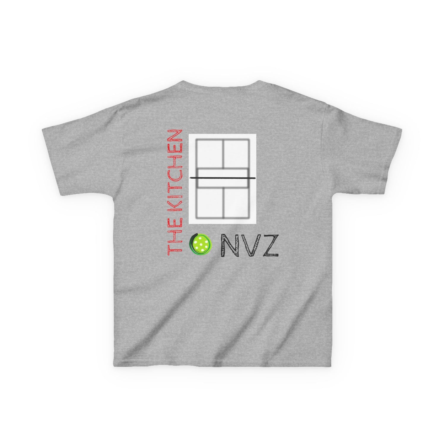Kids NVZ Kitchen Pickleball Tee - Fun & Sporty Cotton T-Shirt for Young Athletes