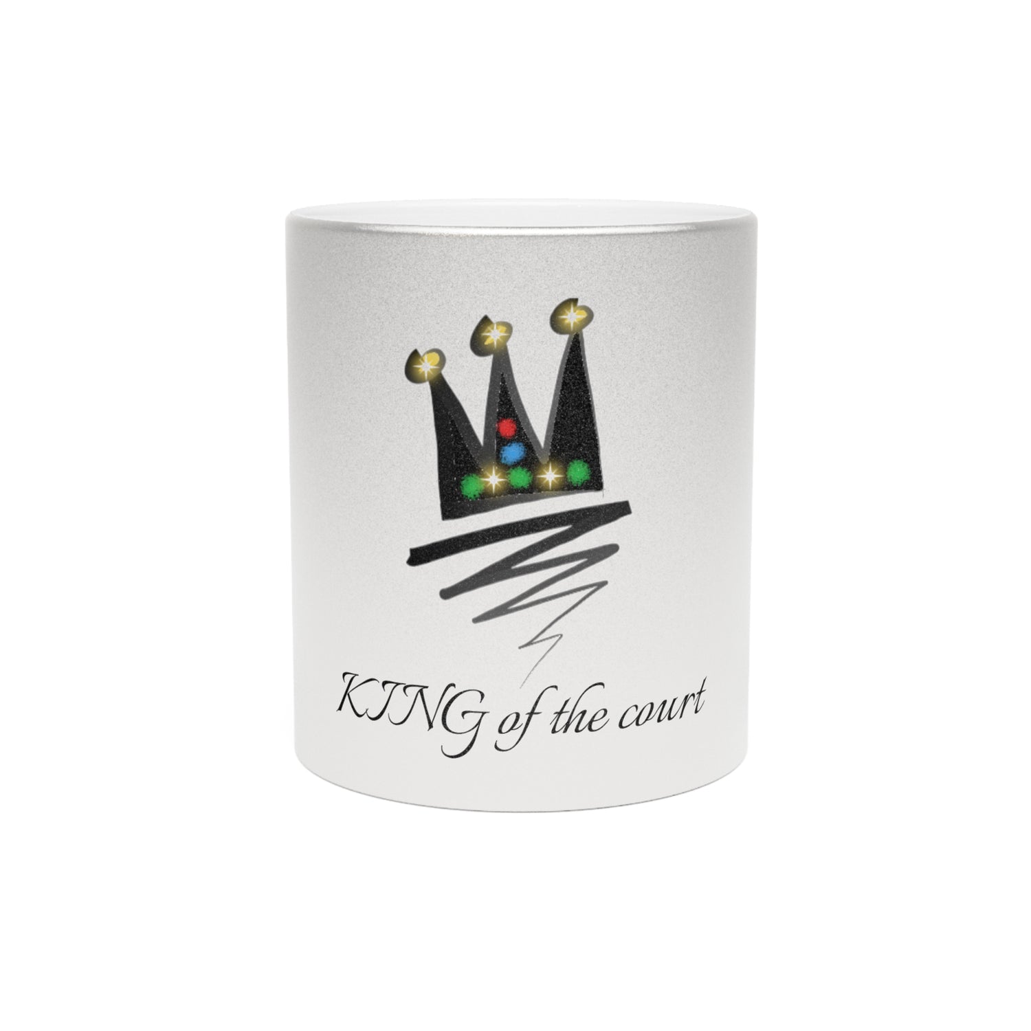 Pickleball Metallic Mug - KING of the Court Design - Gift for Enthusiasts