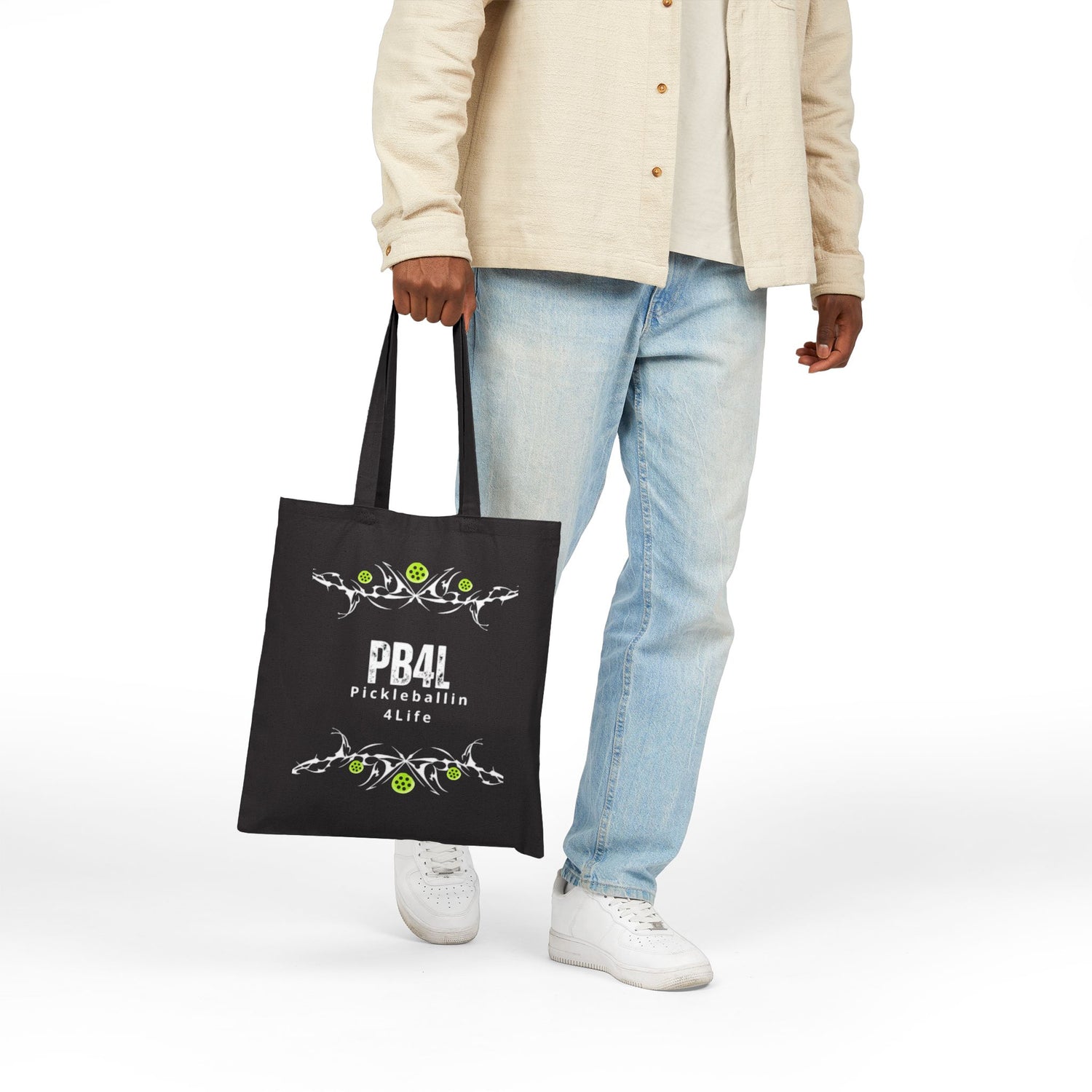 Pickleball Tote Bag - 'PB4L - Pickleballin 4Life' Design
