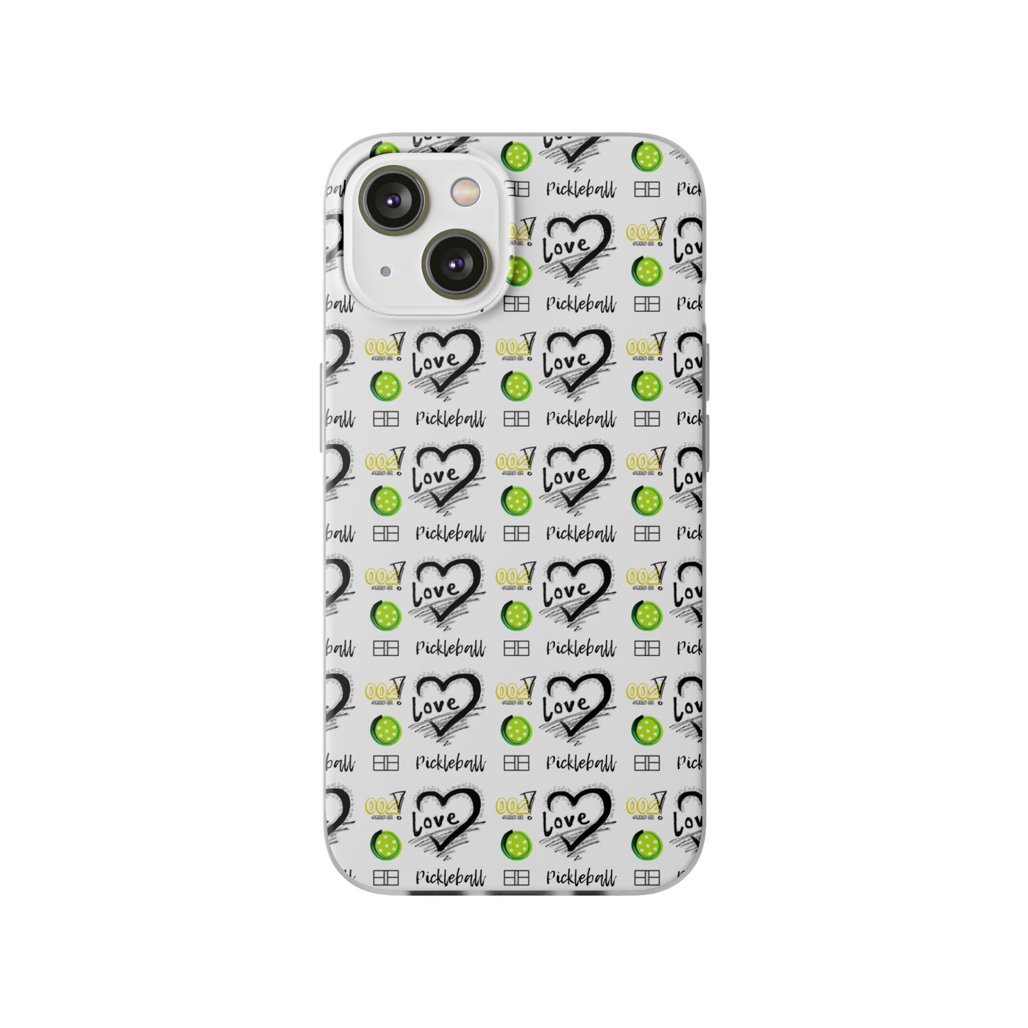 Pickleball Love Flexi iPhone Case - Stylish Phone Protection for Fashion-Forward Individuals