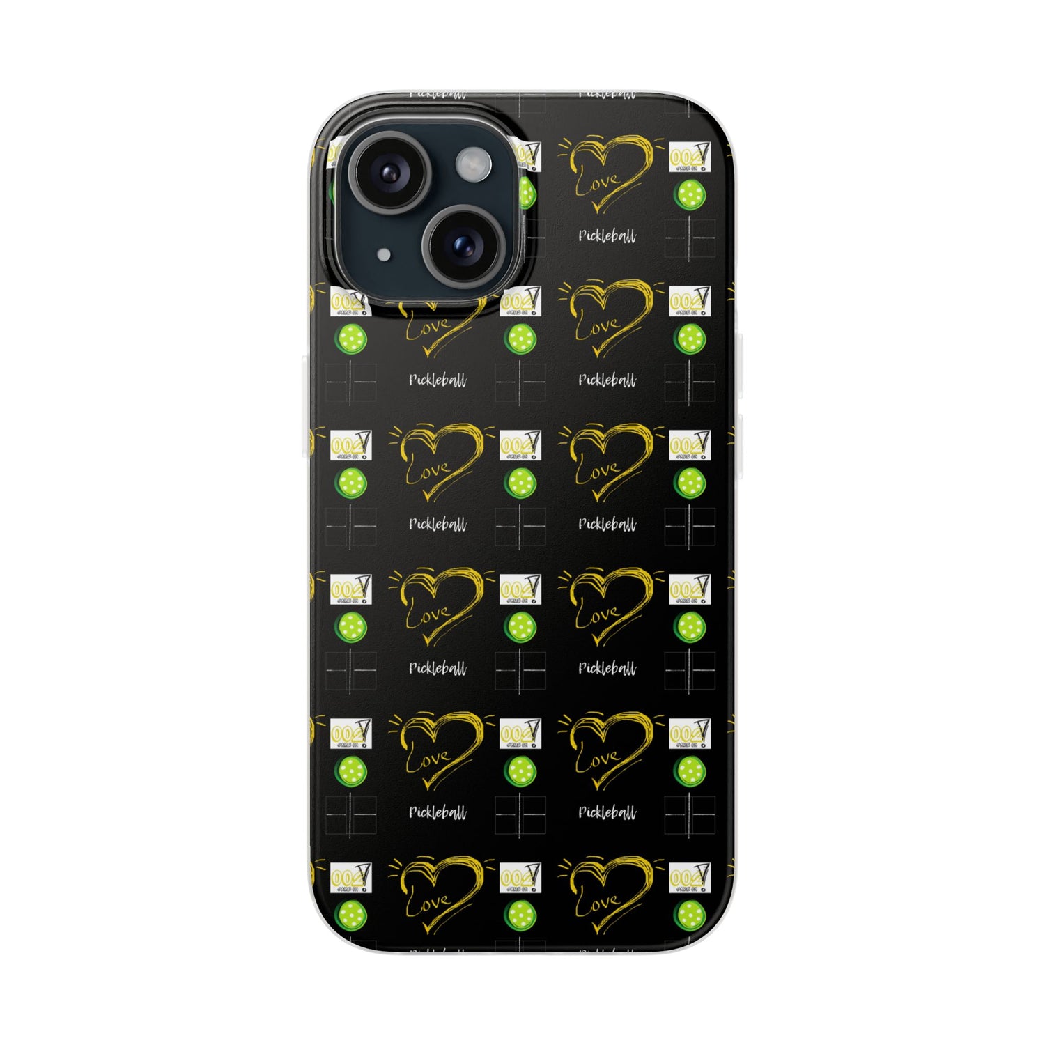 Pickleball Love Flexi iPhone Case - Stylish Phone Protection for Fashion-Forward Individuals