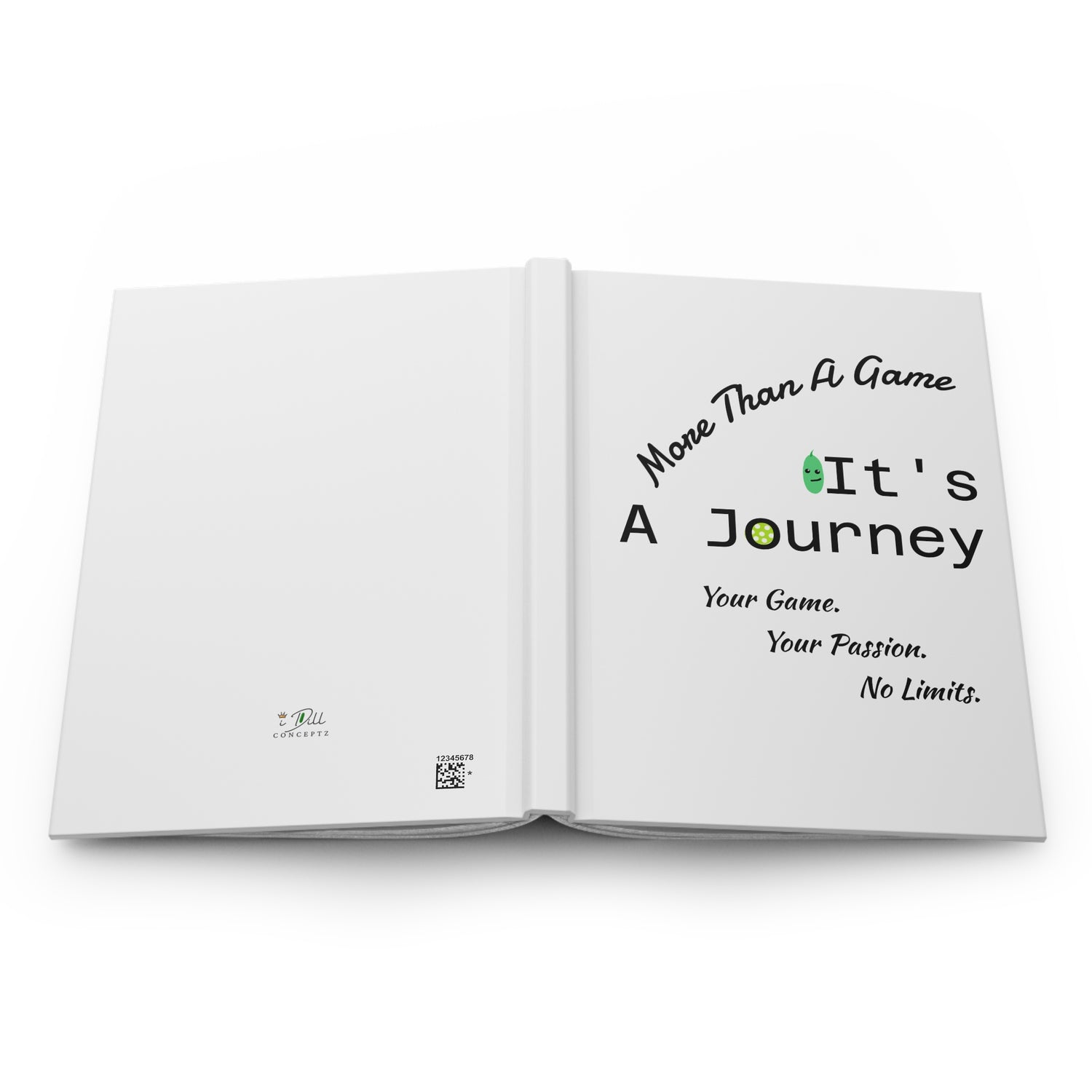 Pickleball Hardcover Journal Matte - 'More Than A Game It's A Journey' Design - Enthusiast Gift & Present