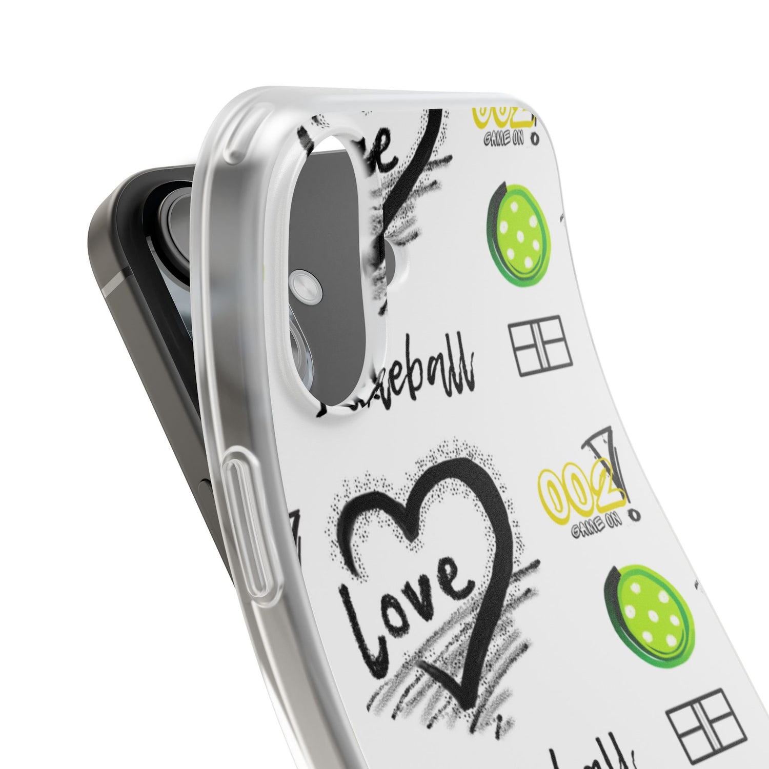 Pickleball Love Flexi iPhone Case - Stylish Phone Protection for Fashion-Forward Individuals